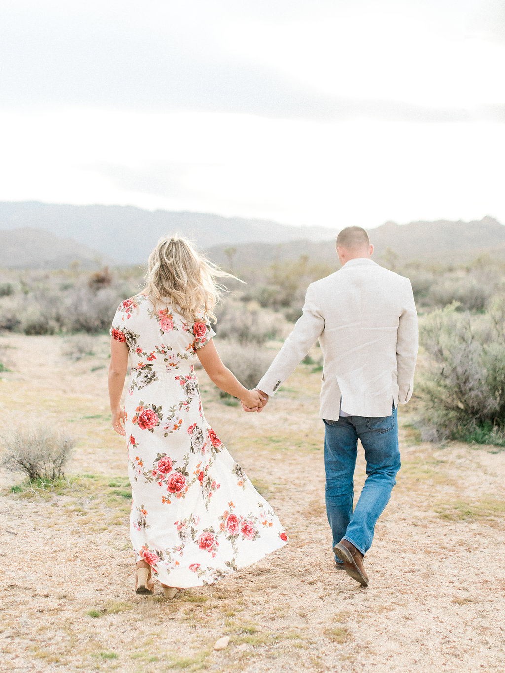 Joshua Tree Engagement Session | What to Wear for Pictures | Southern California Wedding Photographer | Mastin Labs Fuji Film | Fine Art Photographer | Desert Shoot | Hand in Hand Gorgeous Dress.jpg