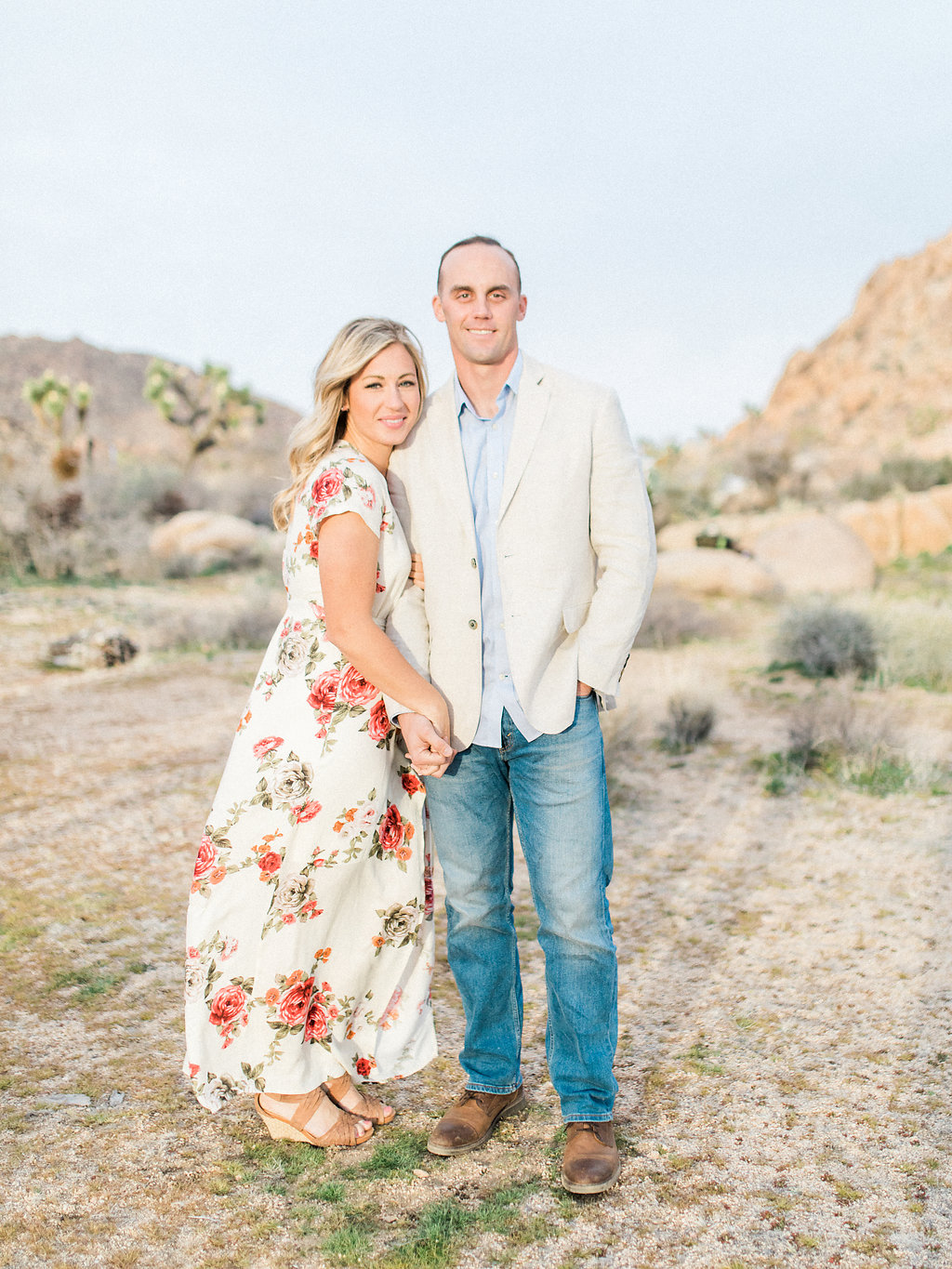 Joshua Tree Engagement Session | What to Wear for Pictures | Southern California Wedding Photographer | Mastin Labs Fuji Film | Fine Art Photographer | Desert Shoot | Hand in Hand Posing.jpg