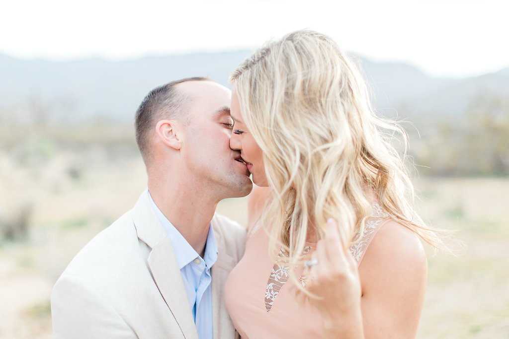 Joshua Tree Engagement Session | What to Wear for Pictures | Southern California Wedding Photographer | Mastin Labs Fuji Film | Fine Art Photographer | Desert Shoot | Kiss Shot.jpg