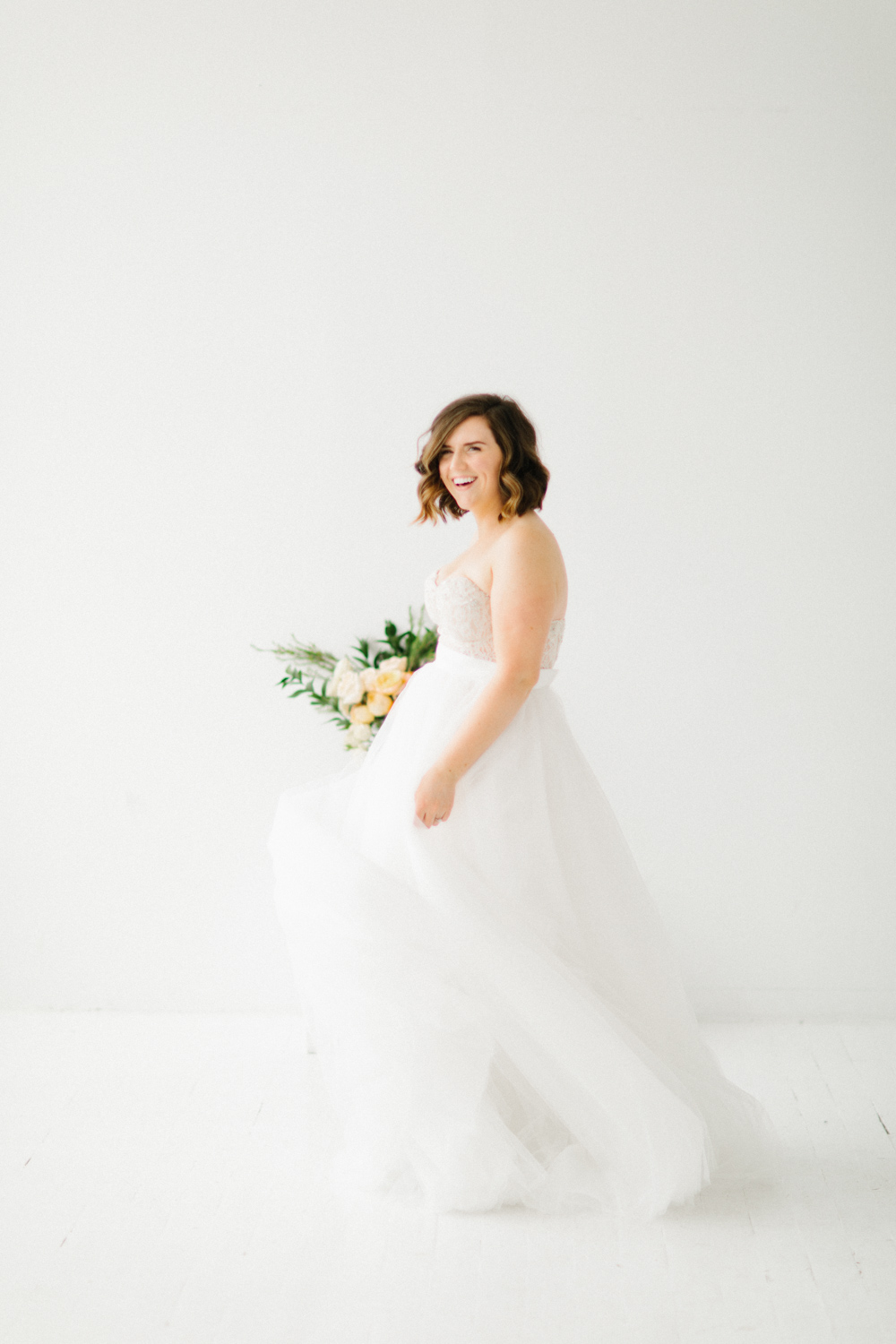 Seattle Fine Art Wedding Photographer | Seattle Downtown White Studio Bridal Session | Stunning Wedding Bouquet | Seattle Bride | Seattle Wedding | Photography Studio Space | Emma Rose Company Wedding Photography-6.jpg