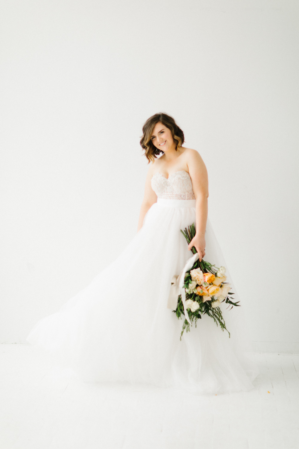 Seattle Fine Art Wedding Photographer | Seattle Downtown White Studio Bridal Session | Stunning Wedding Bouquet | Seattle Bride | Seattle Wedding | Photography Studio Space | Emma Rose Company Wedding Photography-7.jpg