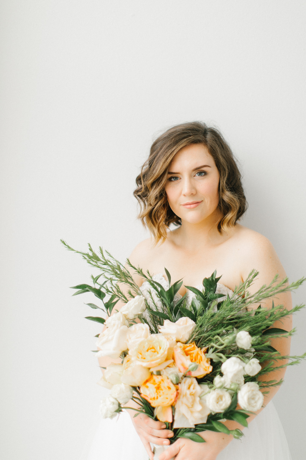 Seattle Fine Art Wedding Photographer | Seattle Downtown White Studio Bridal Session | Stunning Wedding Bouquet | Seattle Bride | Seattle Wedding | Photography Studio Space | Emma Rose Company Wedding Photography-16.jpg