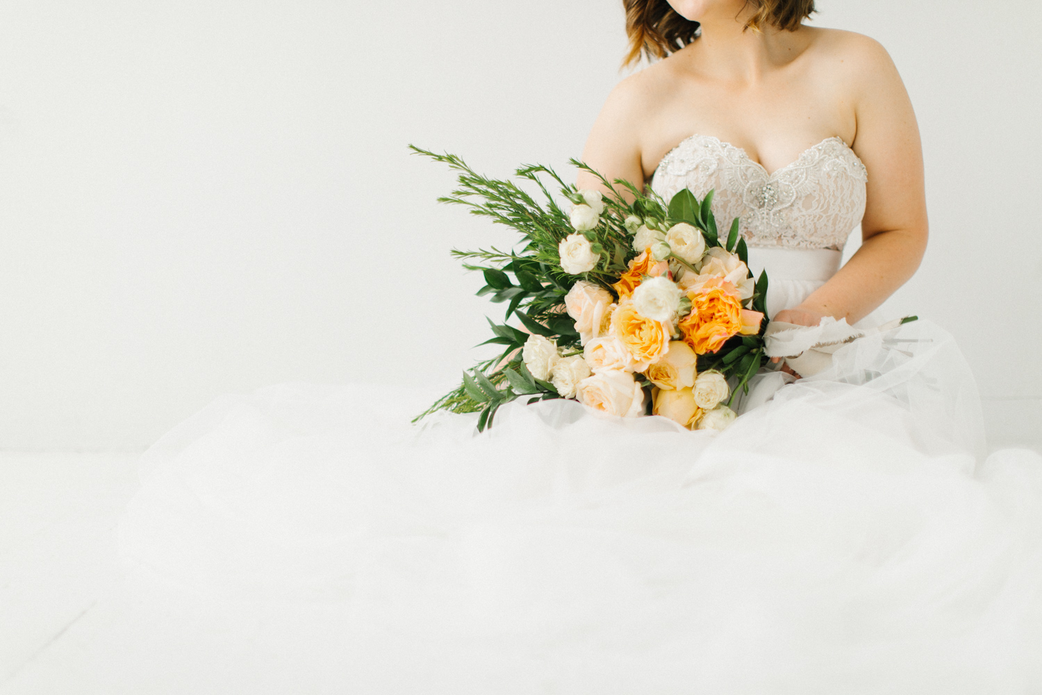 Seattle Fine Art Wedding Photographer | Seattle Downtown White Studio Bridal Session | Stunning Wedding Bouquet | Seattle Bride | Seattle Wedding | Photography Studio Space | Emma Rose Company Wedding Photography-31.jpg