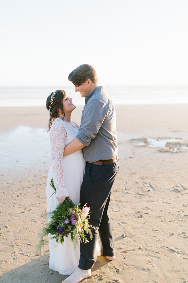 Oceanside Oregon Beach Wedding | Sunset Portraits by the Ocean | Oregon Bride | Oregon Wedding Photography | Wedding on the Beach | Bride and Groom Beach Portraits-2.jpg