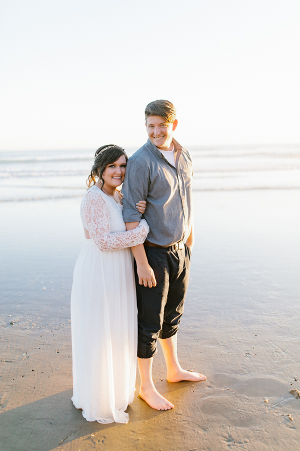 Oceanside Oregon Beach Wedding | Sunset Portraits by the Ocean | Oregon Bride | Oregon Wedding Photography | Wedding on the Beach | Bride and Groom Beach Portraits-21.jpg