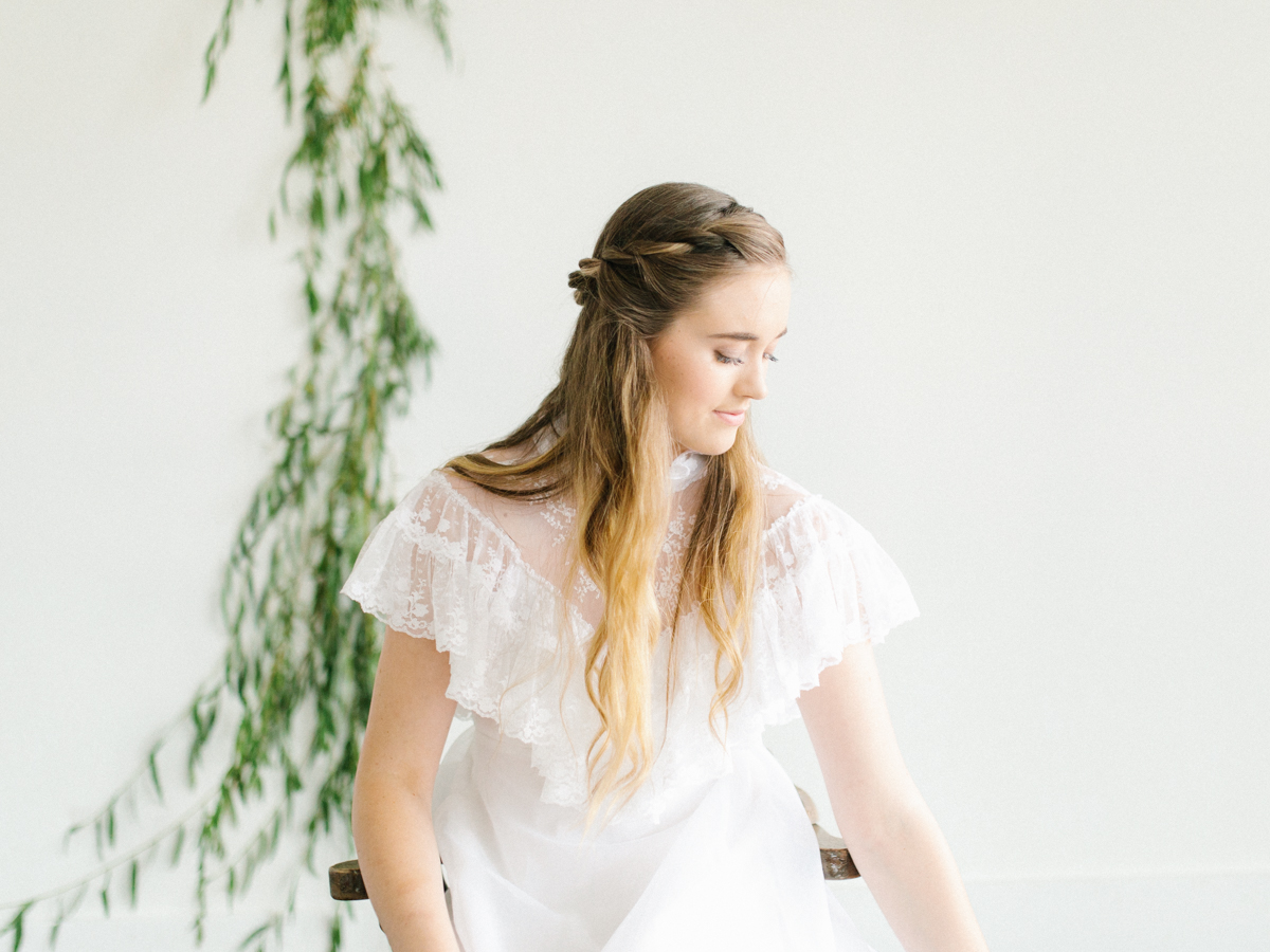 Studio Inspired Styled Shoot Behind the Scenes | How to put together a styled shoot | Rhodesia Flower Florist South Bend, Washington | Emma Rose Company Studio Session | VSCO | Grey Session | White Vintage Lace Wedding Gown-12.jpg