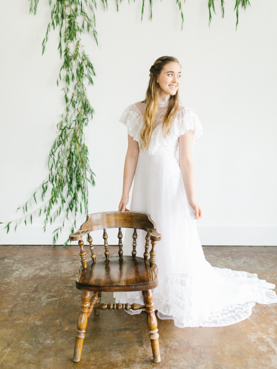 Studio Inspired Styled Shoot Behind the Scenes | How to put together a styled shoot | Rhodesia Flower Florist South Bend, Washington | Emma Rose Company Studio Session | VSCO | Grey Session | White Vintage Lace Wedding Gown-15.jpg