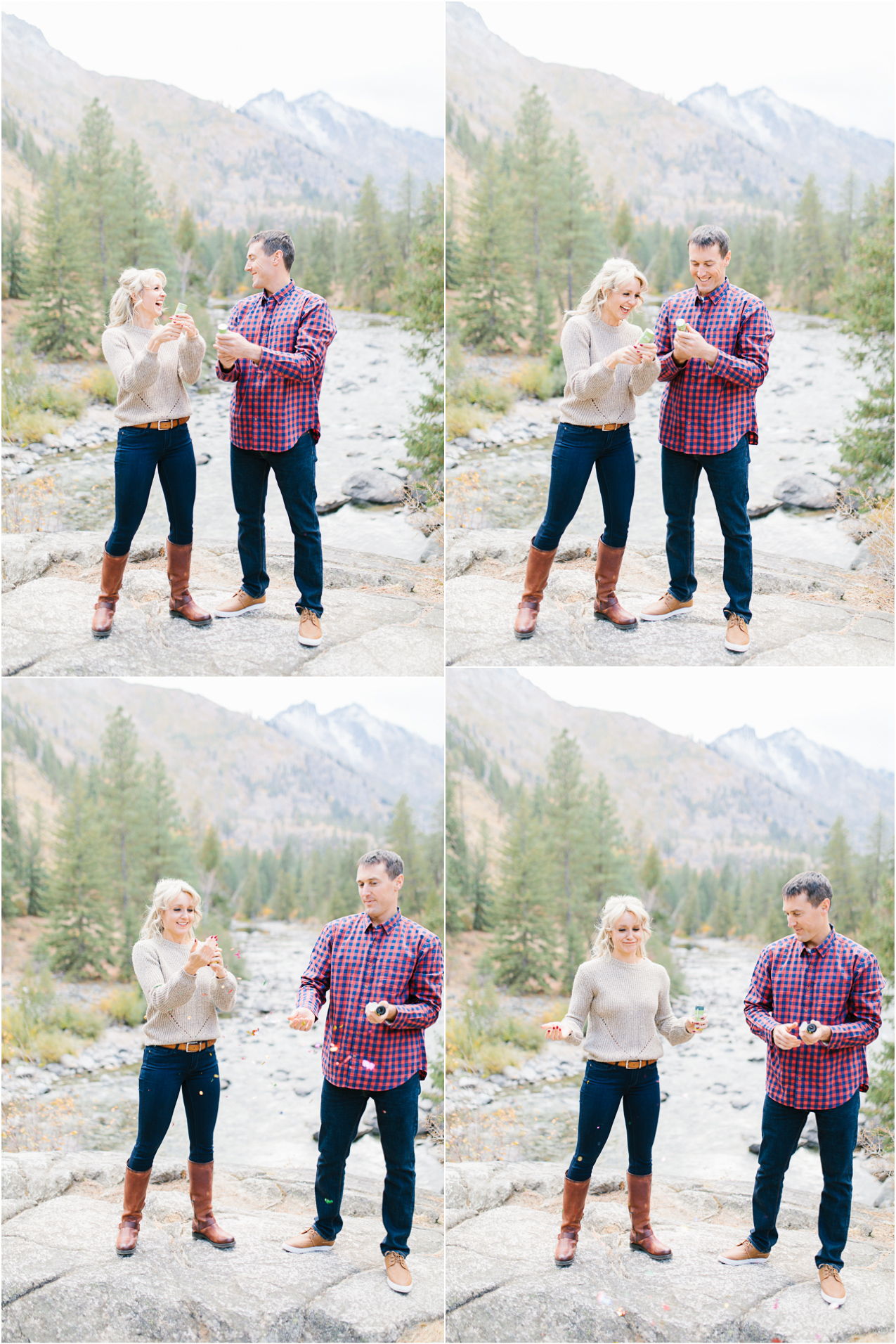 Romantic and Colorful Fall Engagement Session | Sleeping Lady Mountain Resort Leavenworth Wedding | Fall Session | What To Wear To Engagement Session | VSCO | Mountain Pictures