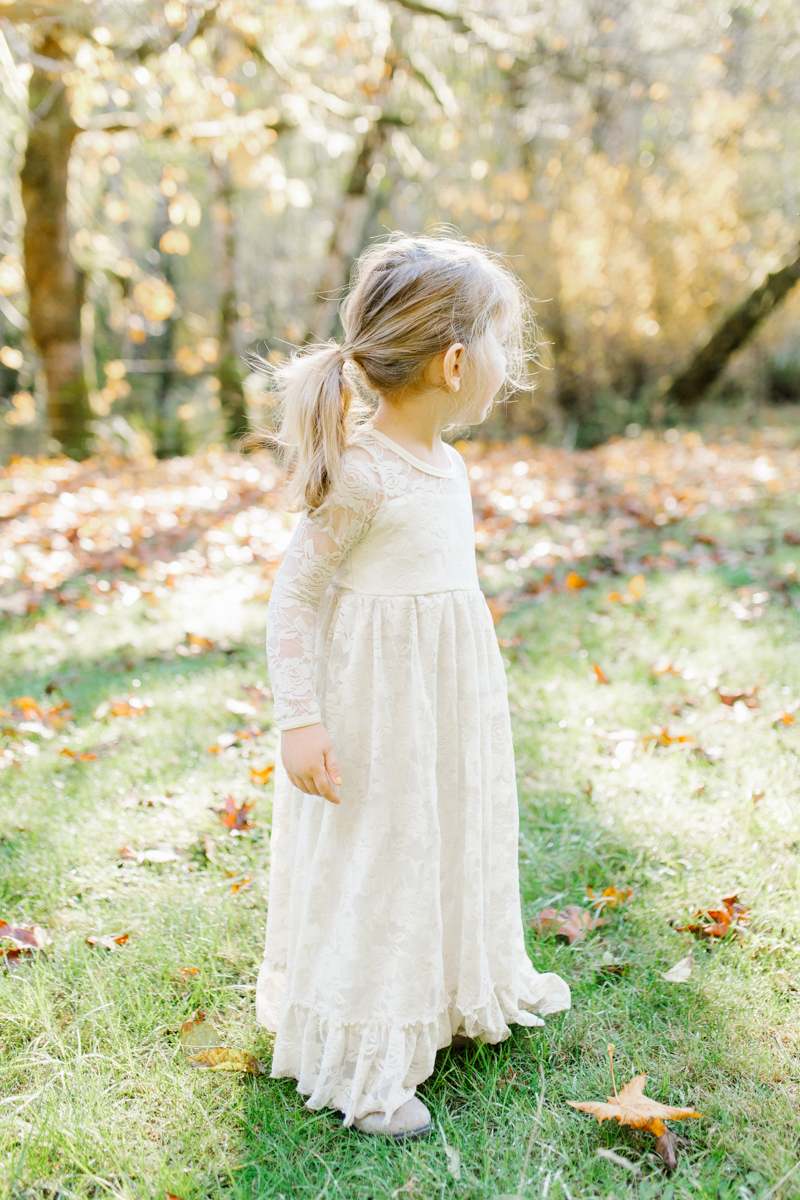 The most perfect fall photo shoot with toddler girl | What to wear to family pictures | Toddler girl in lace dress in woods and fields photo shoot | VSCO | Emma Rose Company | Toddler Outfit Inspiration | Long Lace Dress on Little Girl-14.jpg