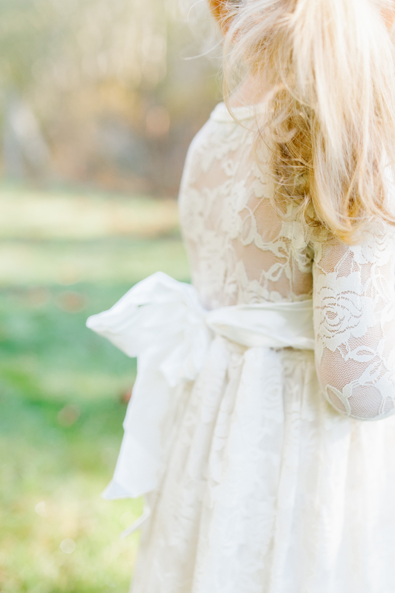 The most perfect fall photo shoot with toddler girl | What to wear to family pictures | Toddler girl in lace dress in woods and fields photo shoot | VSCO | Emma Rose Company | Toddler Outfit Inspiration | Long Lace Dress on Little Girl-15.jpg