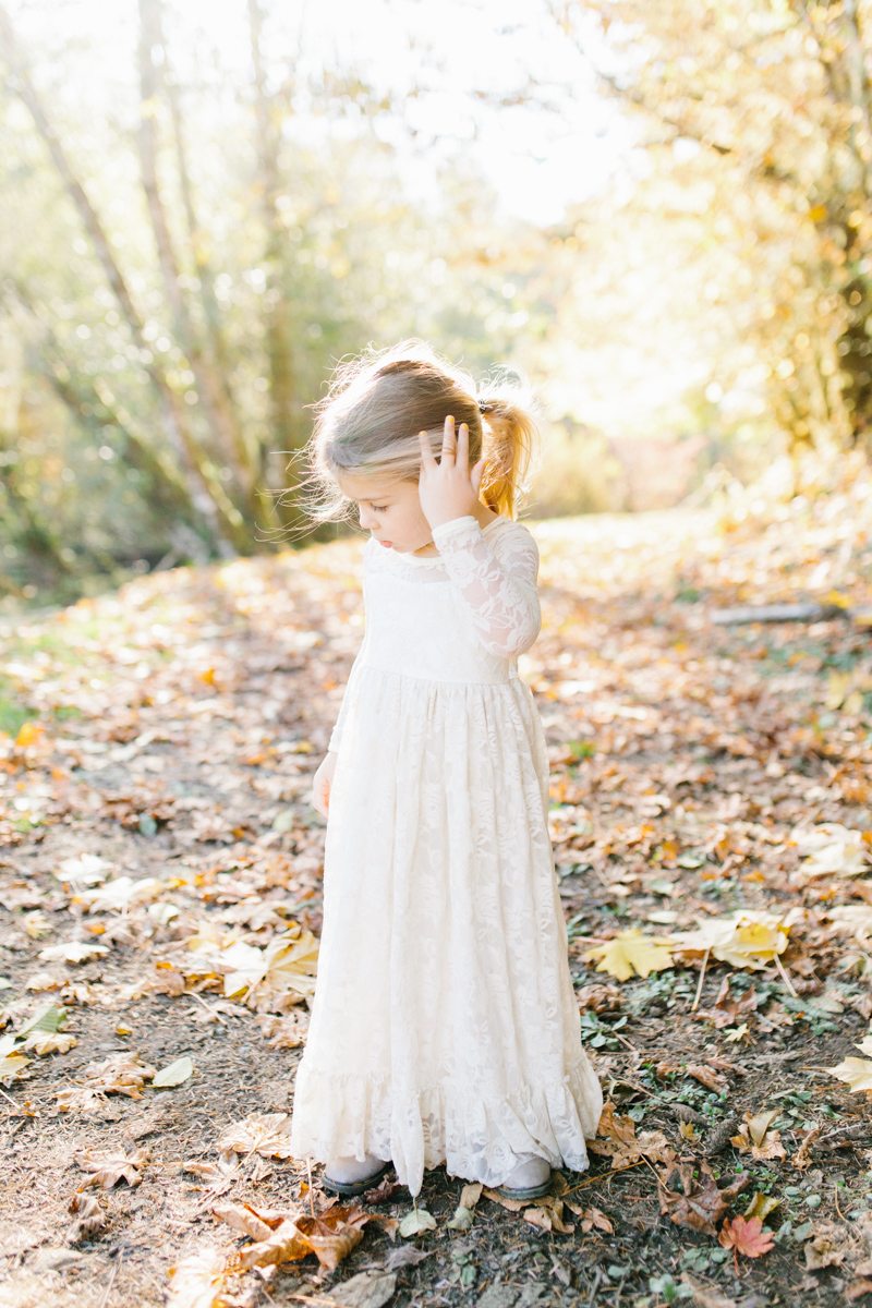 The most perfect fall photo shoot with toddler girl | What to wear to family pictures | Toddler girl in lace dress in woods and fields photo shoot | VSCO | Emma Rose Company | Toddler Outfit Inspiration | Long Lace Dress on Little Girl-18.jpg