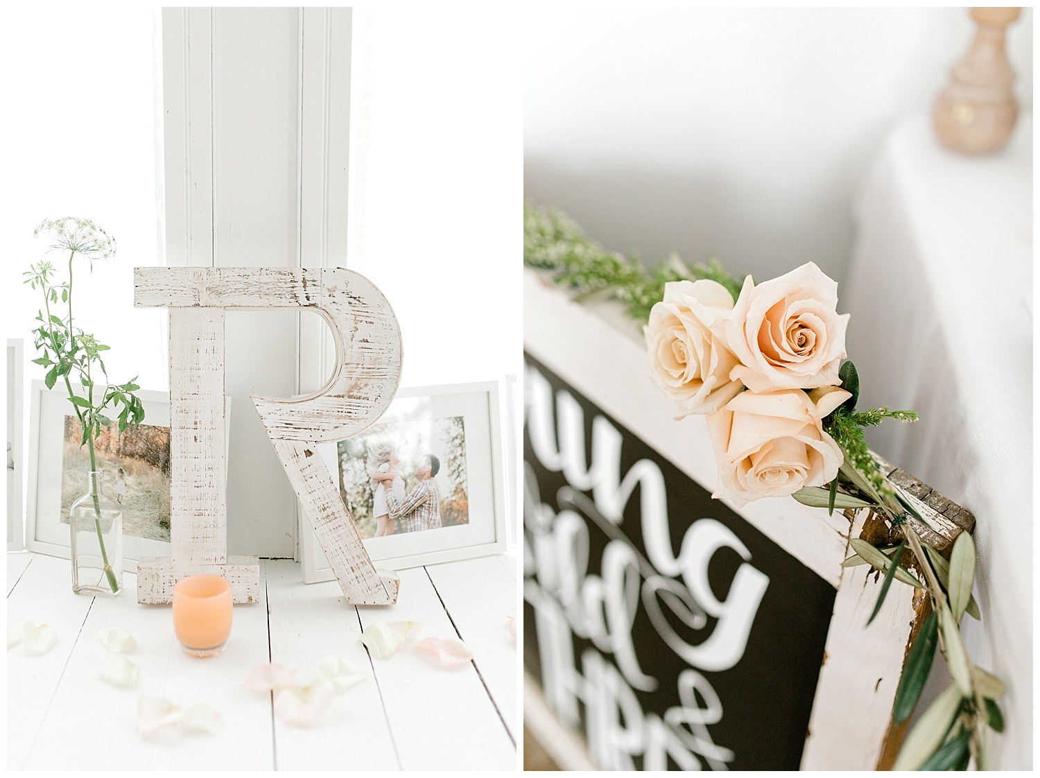 The Most Perfect Little Girl's Birthday Party Design | Animal Themed Toddler Birthday | Emma Rose Company | Blush and Grey Roses | Chalkboard Birthday Party Sign