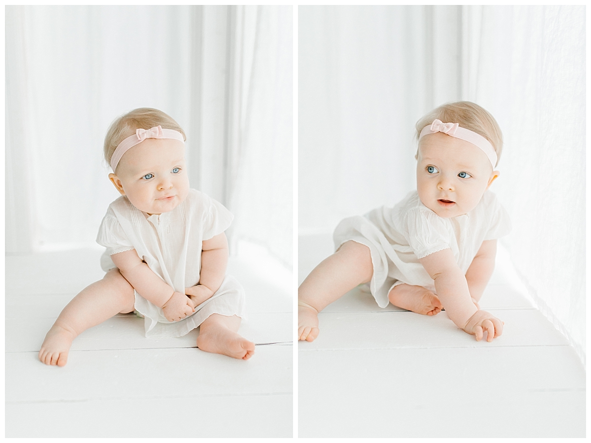 The Sweetest Six Month Old Studio Session | Emma Rose Company | Seattle Lifestyle Photographer | Cute Baby Bows Baby Girl Studio Session.jpg