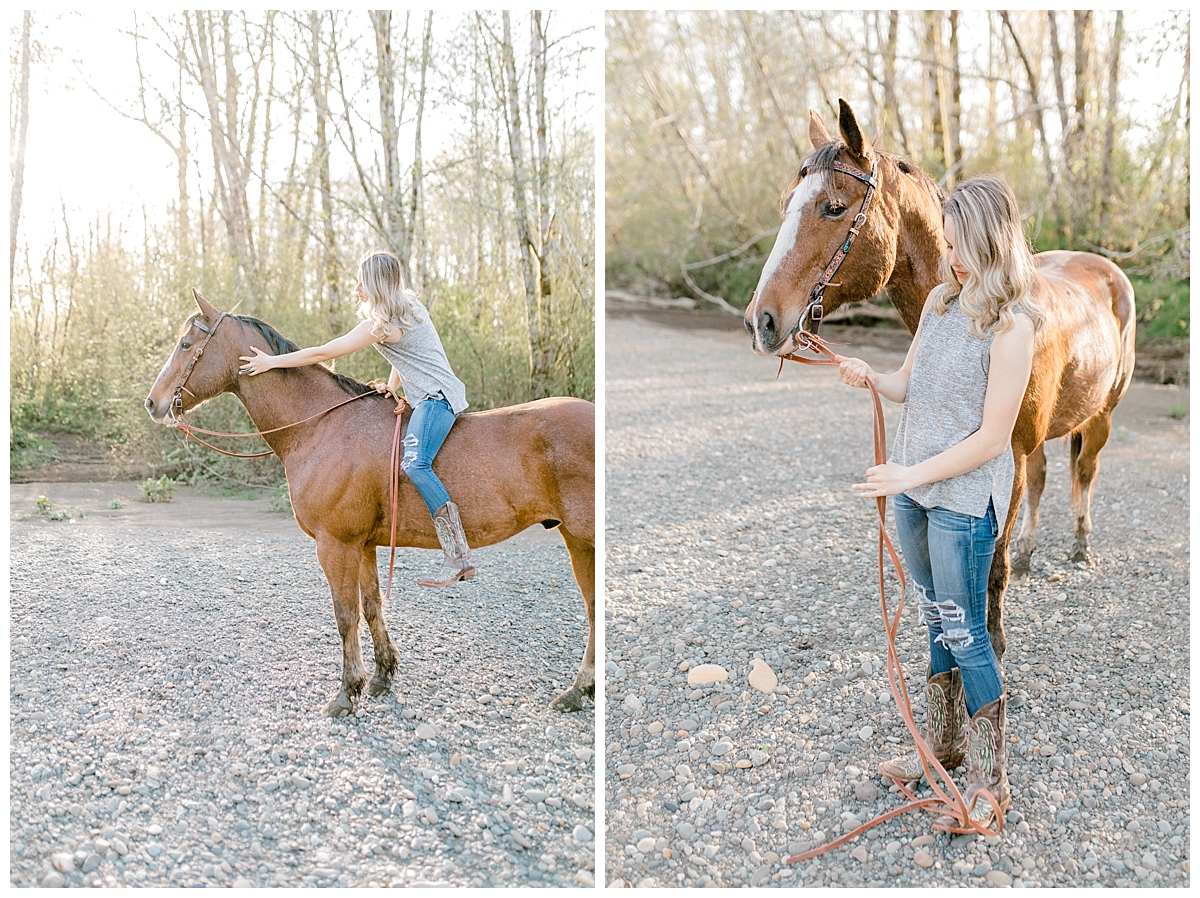 Sunset Senior Session with Horse | Senior Session Inspiration Session | Horse Photo Session | Pacific Northwest Light and Airy Wedding and Portrait Photographer | Emma Rose Company | Kindred Presets Sunset Horse Session.jpg