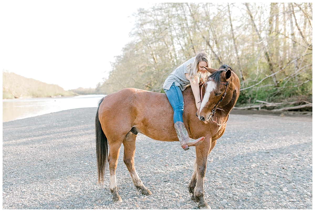 Sunset Senior Session with Horse | Senior Session Inspiration Session | Horse Photo Session | Pacific Northwest Light and Airy Wedding and Portrait Photographer | Emma Rose Company | Kindred Presets Happiness.jpg