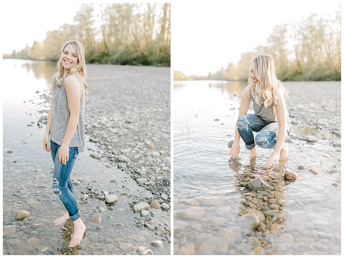 Sunset Senior Session with Horse | Senior Session Inspiration Session | Horse Photo Session | Pacific Northwest Light and Airy Wedding and Portrait Photographer | Emma Rose Company | Kindred Presets | River Session.jpg