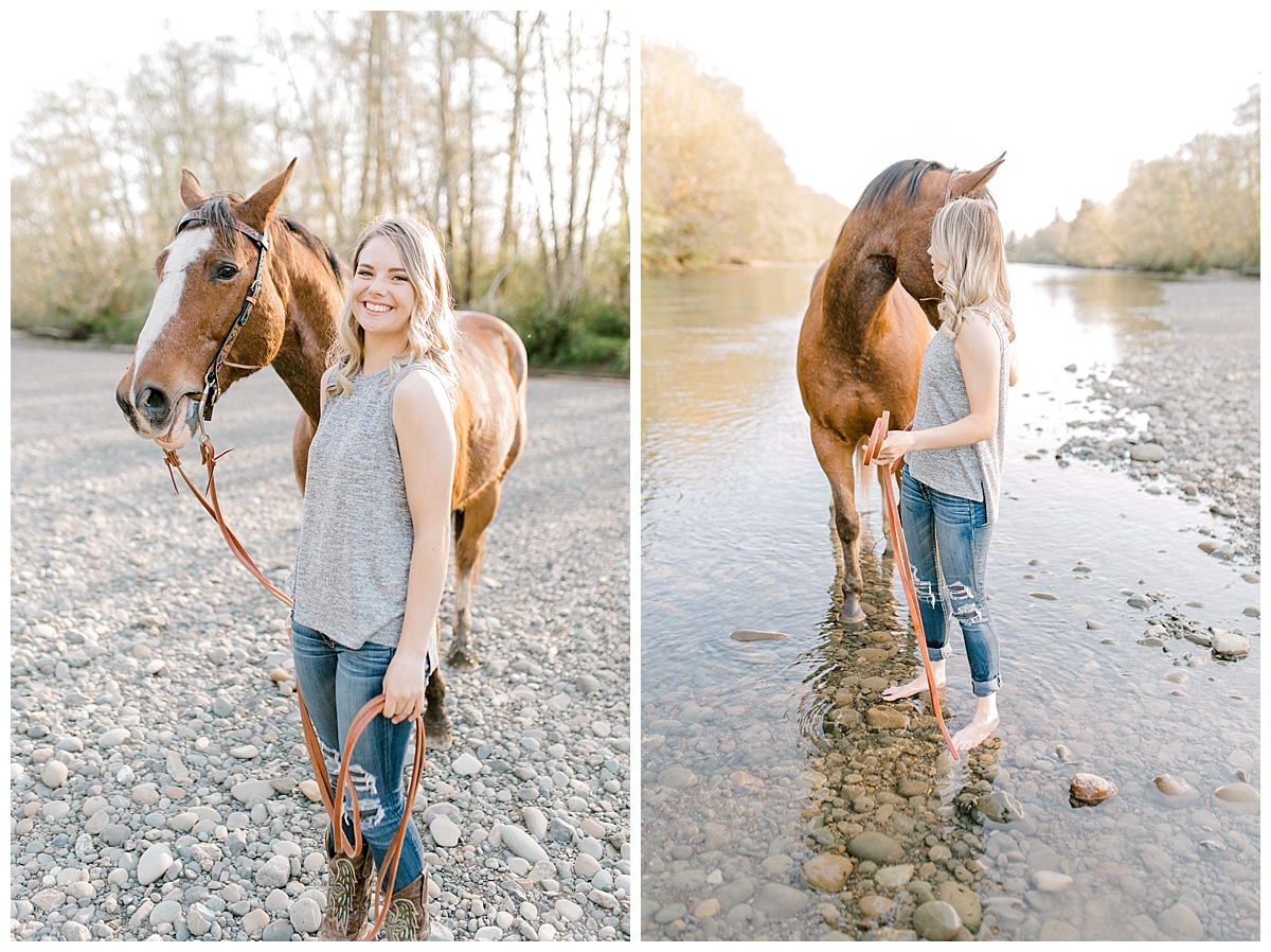 Sunset Senior Session with Horse | Senior Session Inspiration Session | Horse Photo Session | Pacific Northwest Light and Airy Wedding and Portrait Photographer | Emma Rose Company | Kindred Presets Personalized Senior Session Idea.jpg
