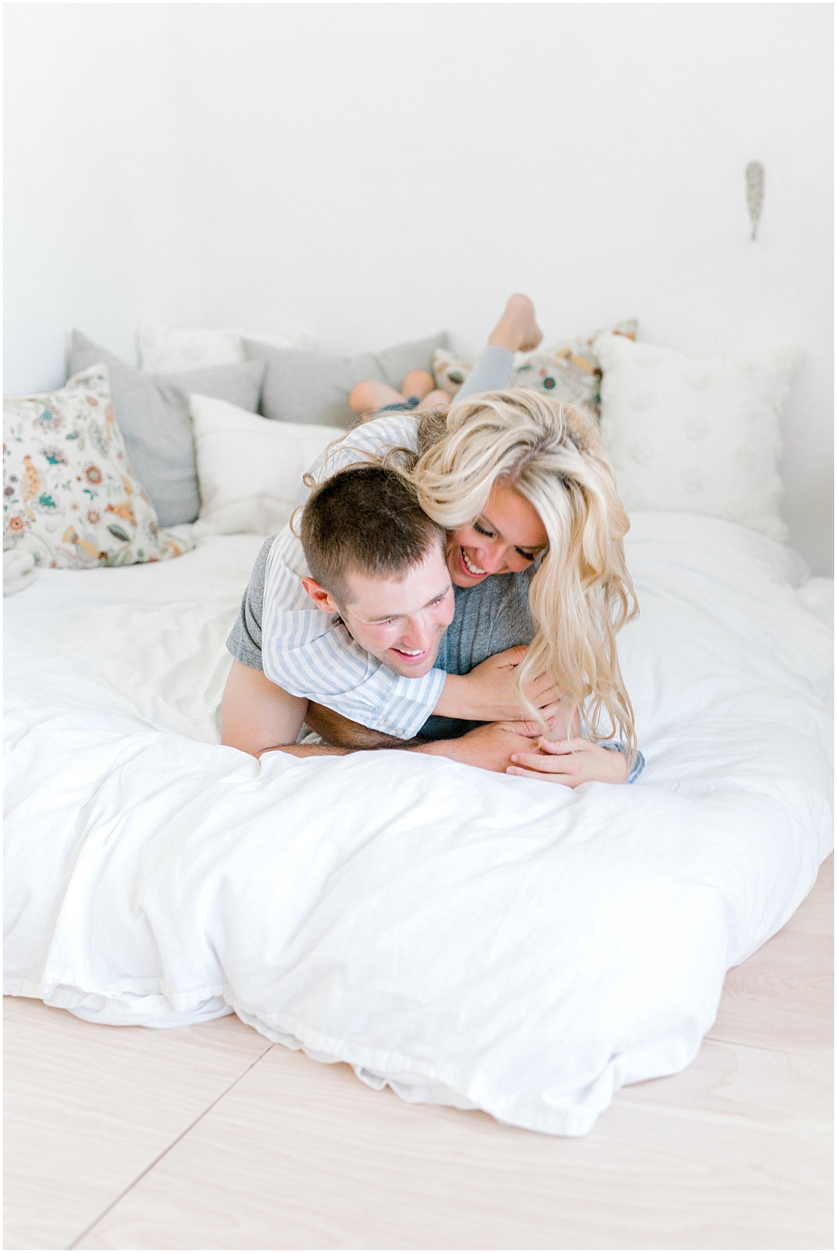 Emma Rose Company Family Pictures, What to Wear to Family Portraits, Lora Grady Photography, Seattle Portrait and Wedding Photographer, Intimate Couples Session on Bed1