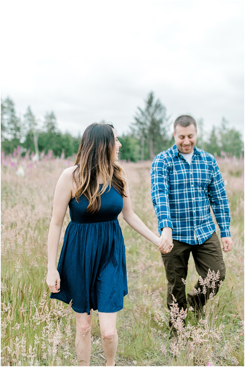 Beautiful Evening Engagement Session on Rose Ranch | Emma Rose Company Seattle and Olympia Wedding and Portrait Photographer | Engagement in Foxglove Field | Flowers | Pacific Northwest Wedding and Elopement Photographer-43.jpg