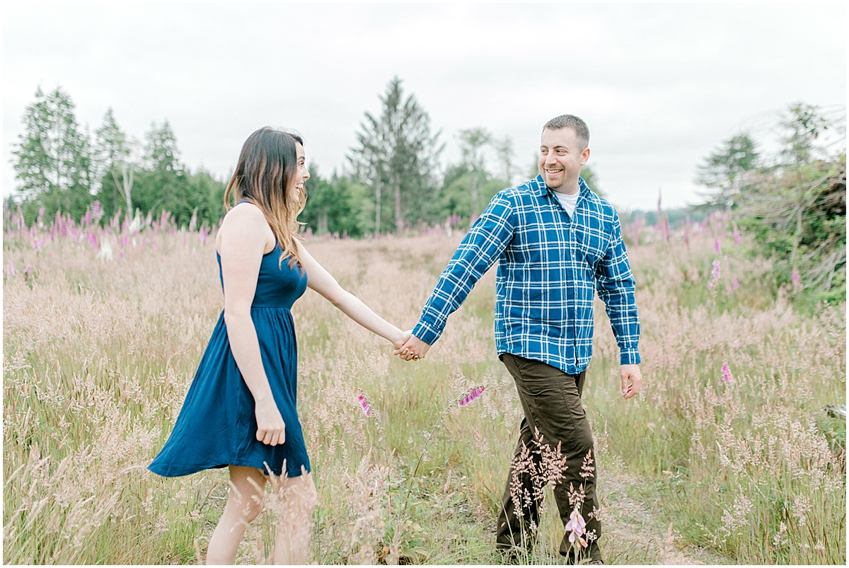 Beautiful Evening Engagement Session on Rose Ranch | Emma Rose Company Seattle and Olympia Wedding and Portrait Photographer | Engagement in Foxglove Field | Flowers | Pacific Northwest Wedding and Elopement Photographer-34.jpg