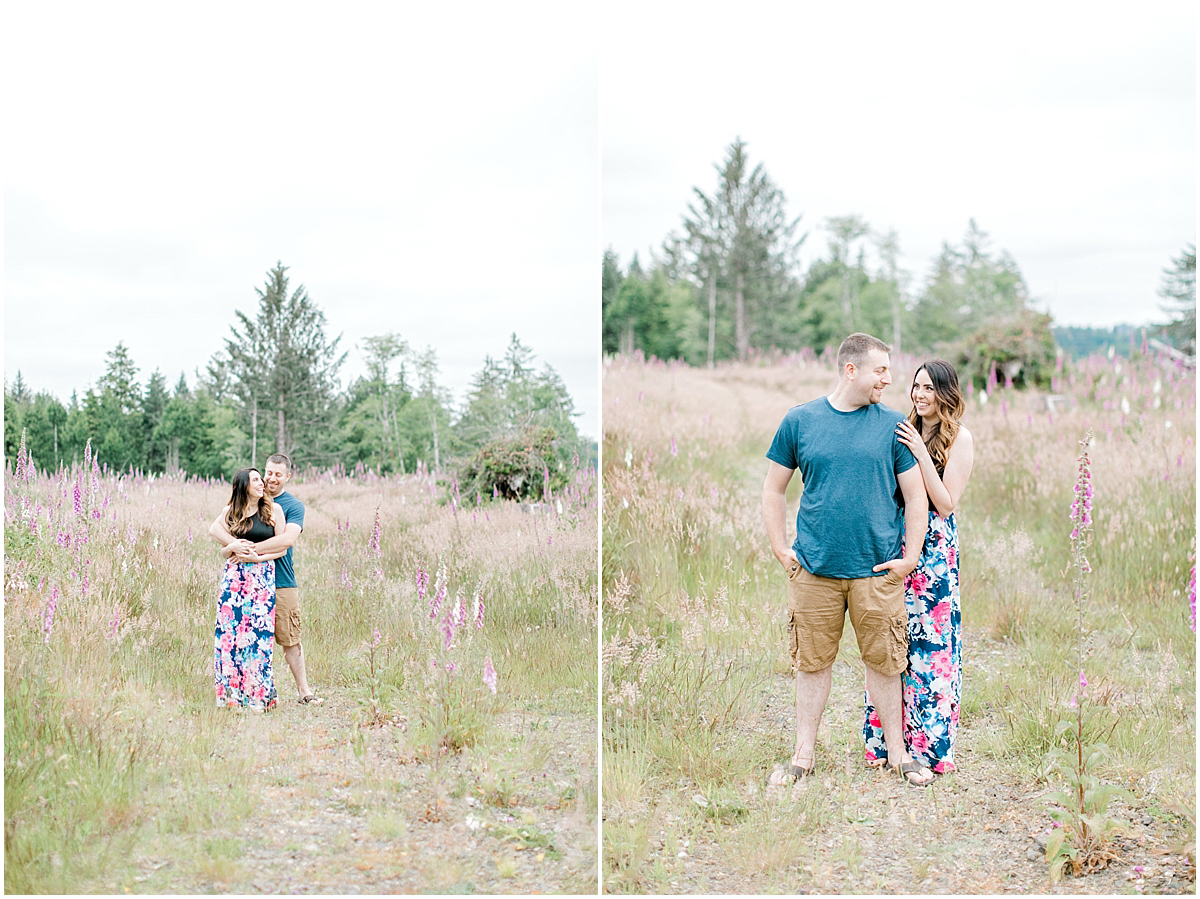Beautiful Evening Engagement Session on Rose Ranch | Emma Rose Company Seattle and Olympia Wedding and Portrait Photographer | Engagement in Foxglove Field | Flowers | Pacific Northwest Wedding and Elopement Photographer-18.jpg