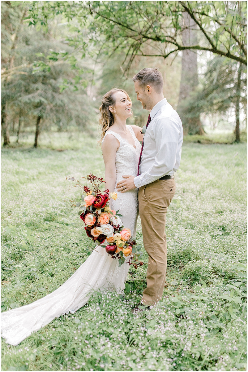 Pacific Northwest Elopement on Rose Ranch | Emma Rose Company Seattle and Portland Wedding Photographer | Engaged | Lace Wedding Gown | Peonie and ranunculus bouquet-9.jpg