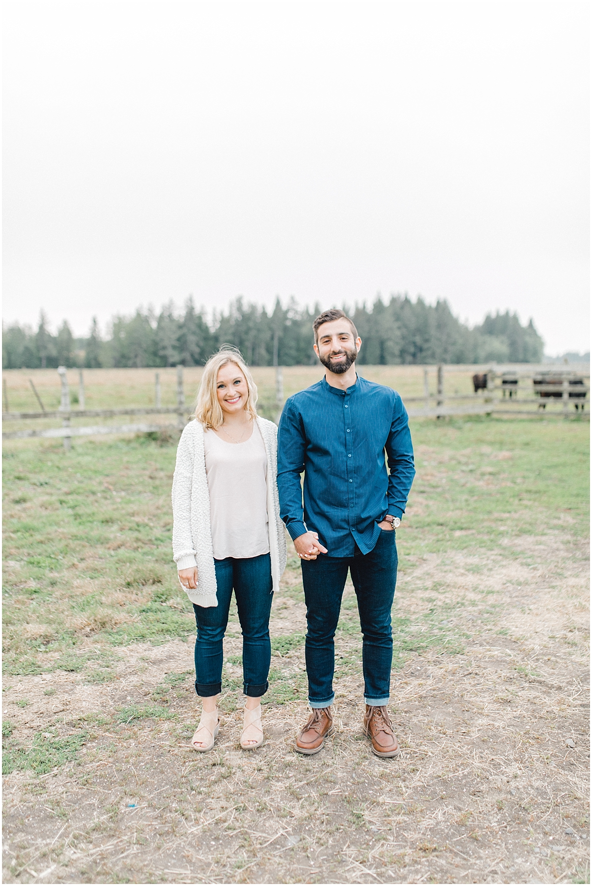 Emma Rose Company | PNW Engagement Session | What to Wear for Pictures | Rose Ranch Engagement | Sunset | Kindred Presets | Seattle Wedding Photographer Light and Airy_0276.jpg