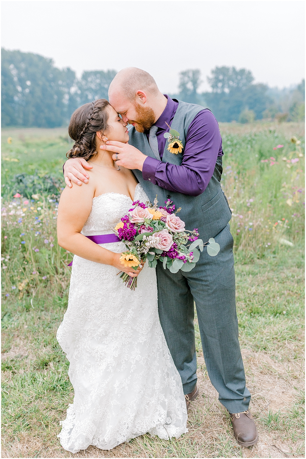 Sunflower themed wedding with purple accents, Emma Rose Company Seattle Wedding Photographer, Light and Airy photographer Kindred Presets Wedding Details PNW_0176.jpg