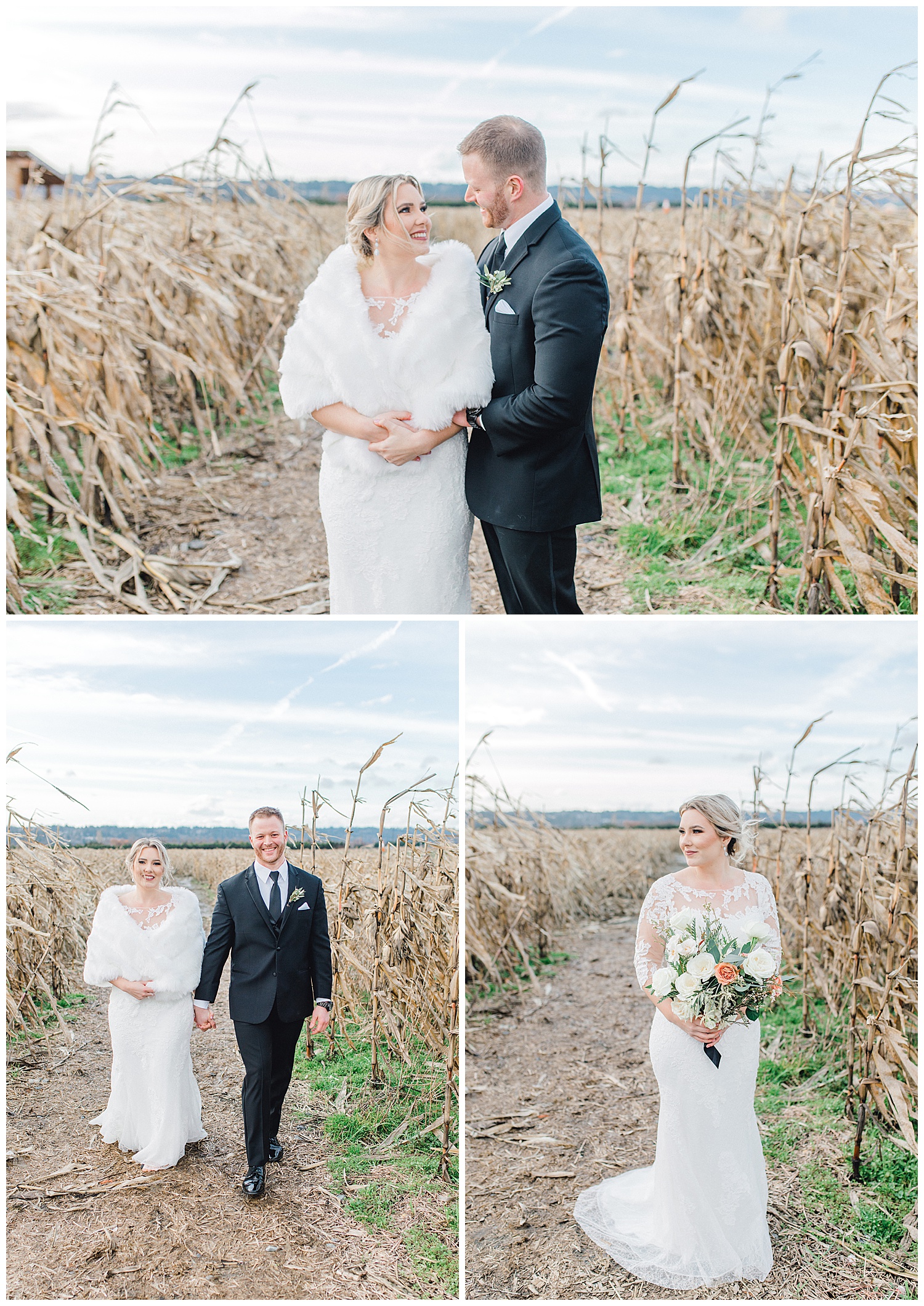 ERC-7431_A beautiful winter wedding in Snohomish, Washington at Thomas Family Farm was simply perfect.  This rustic and modern styled wedding was dripping with romance and photographed by Emma Rose Company, a pacific northwest wedding photographer..jpg