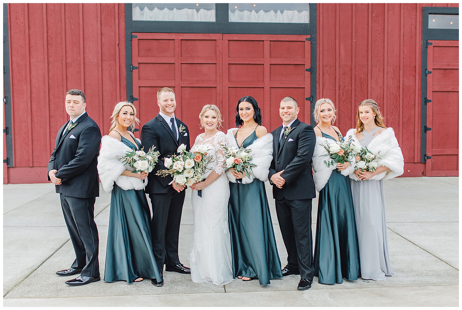 ERC-7853_A beautiful winter wedding in Snohomish, Washington at Thomas Family Farm was simply perfect.  This rustic and modern styled wedding was dripping with romance and photographed by Emma Rose Company, a pacific northwest wedding photographer..jpg