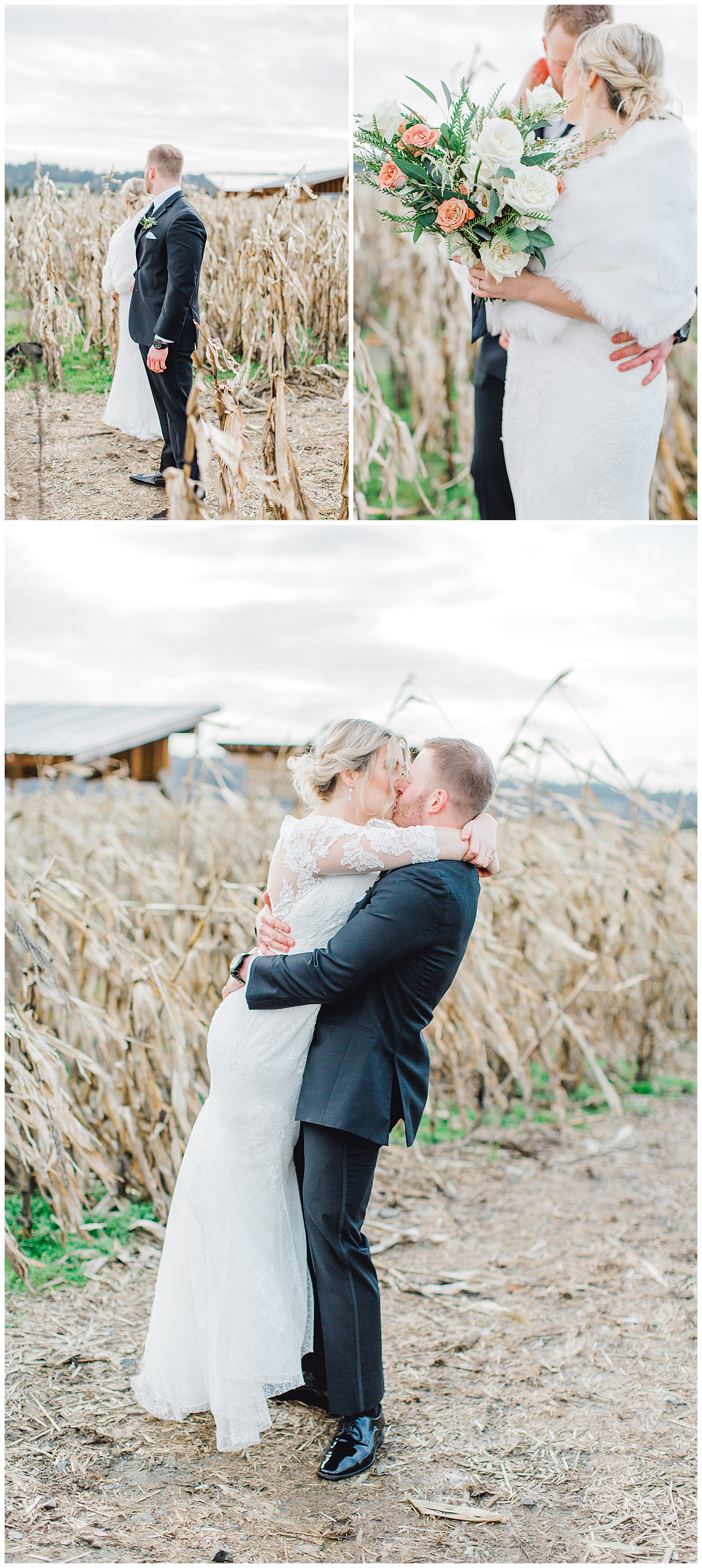 ERC-8915_A beautiful winter wedding in Snohomish, Washington at Thomas Family Farm was simply perfect.  This rustic and modern styled wedding was dripping with romance and photographed by Emma Rose Company, a pacific northwest wedding photographer..jpg