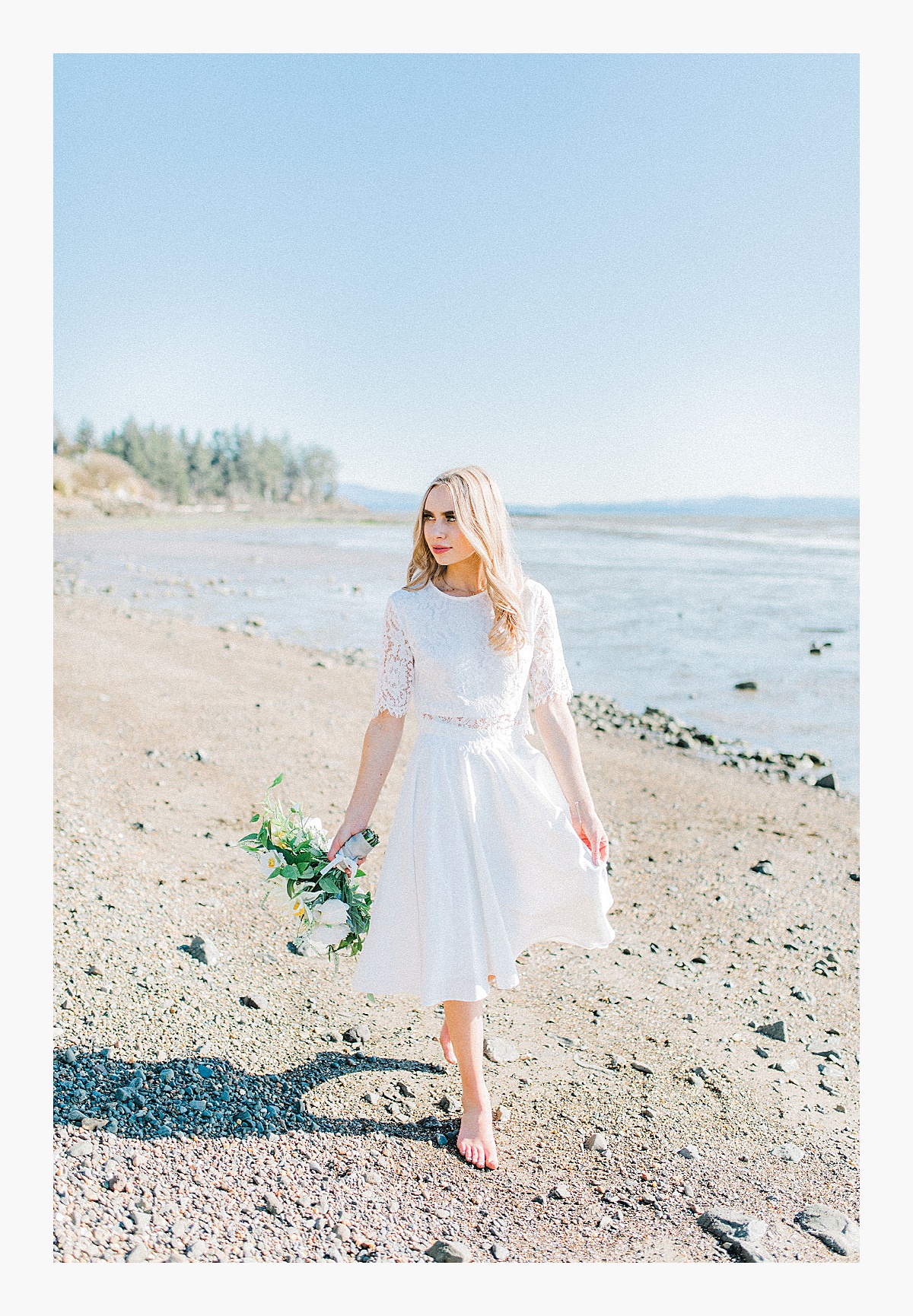 Styled bridal portraits on the beach in simple lace wedding skirt and lace top with Emma Rose Company.  Yellow and ivory inspired bridal shoot in the Pacific Northwest._0017.jpg