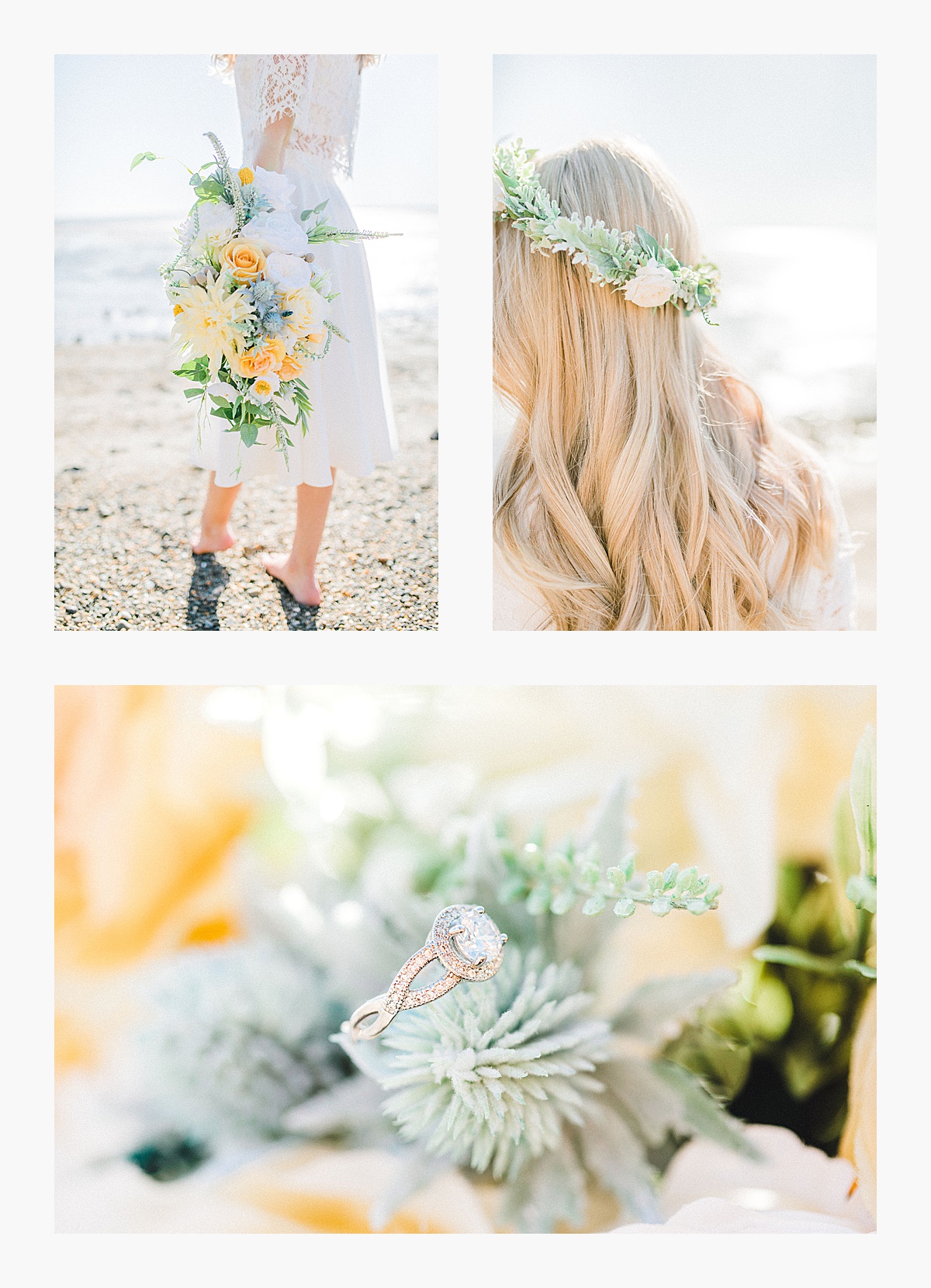 Styled bridal portraits on the beach in simple lace wedding skirt and lace top with Emma Rose Company.  Yellow and ivory inspired bridal shoot in the Pacific Northwest._0005.jpg