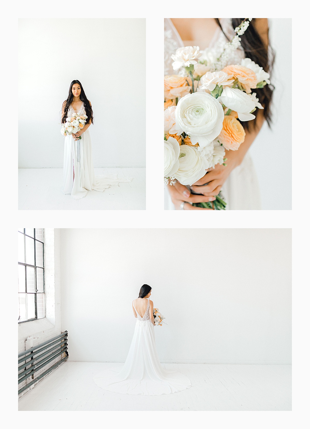 The Bemis Building in downtown Seattle is one of my favorite places to use for photo shoots!  This styled bridal shoot with touches of peach and white was dreamy.  #emmarosecompany #kindredpresets #seattlebride_0013.jpg
