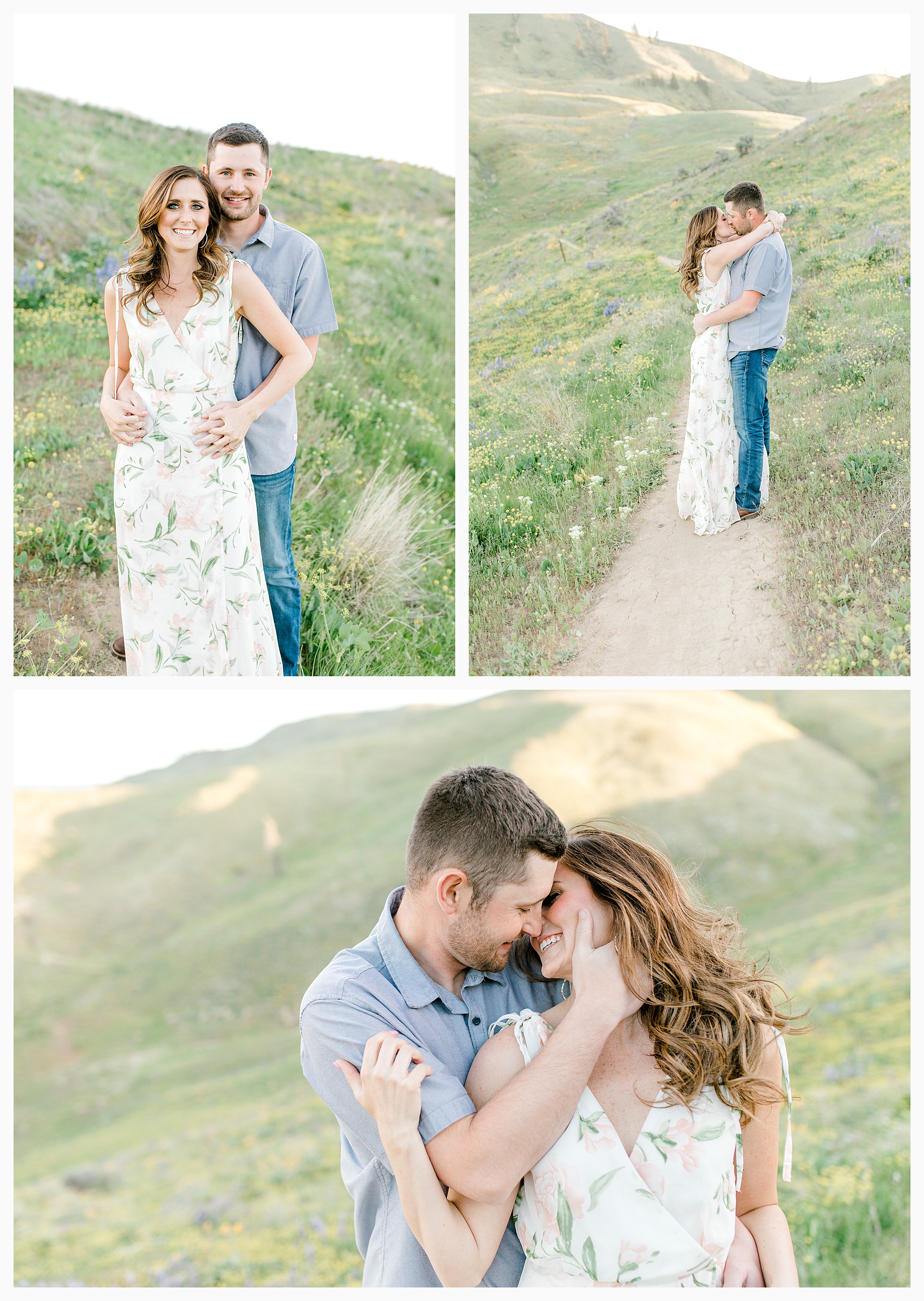 Engagement session amongst the wildflowers in Wenatchee, Washington | Engagement Session Outfit Inspiration for Wedding Photography with Emma Rose Company | Light and Airy PNW Photographer, Seattle Bride_0007.jpg