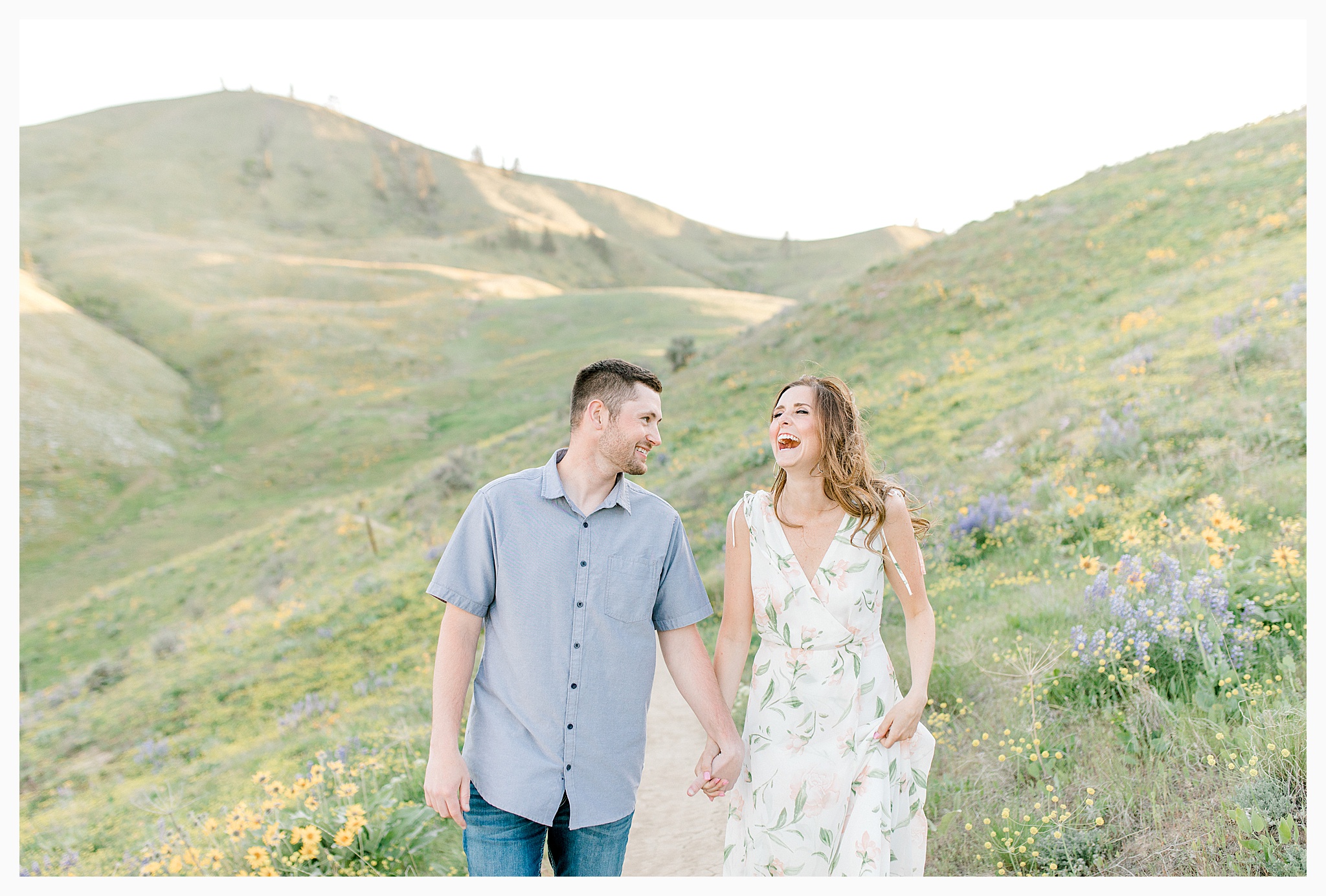 Engagement session amongst the wildflowers in Wenatchee, Washington | Engagement Session Outfit Inspiration for Wedding Photography with Emma Rose Company | Light and Airy PNW Photographer, Seattle Bride_0012.jpg