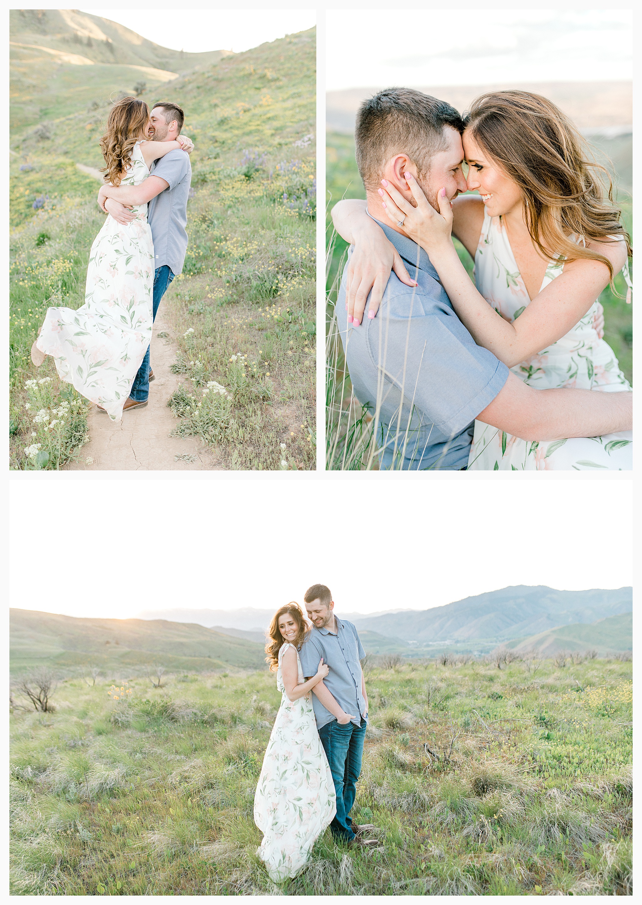 Engagement session amongst the wildflowers in Wenatchee, Washington | Engagement Session Outfit Inspiration for Wedding Photography with Emma Rose Company | Light and Airy PNW Photographer, Seattle Bride_0017.jpg