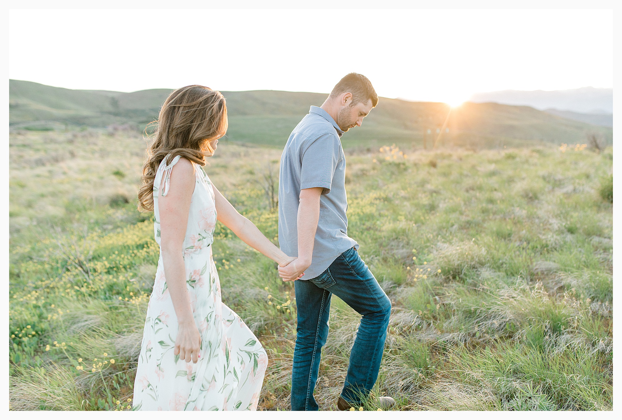 Engagement session amongst the wildflowers in Wenatchee, Washington | Engagement Session Outfit Inspiration for Wedding Photography with Emma Rose Company | Light and Airy PNW Photographer, Seattle Bride_0032.jpg