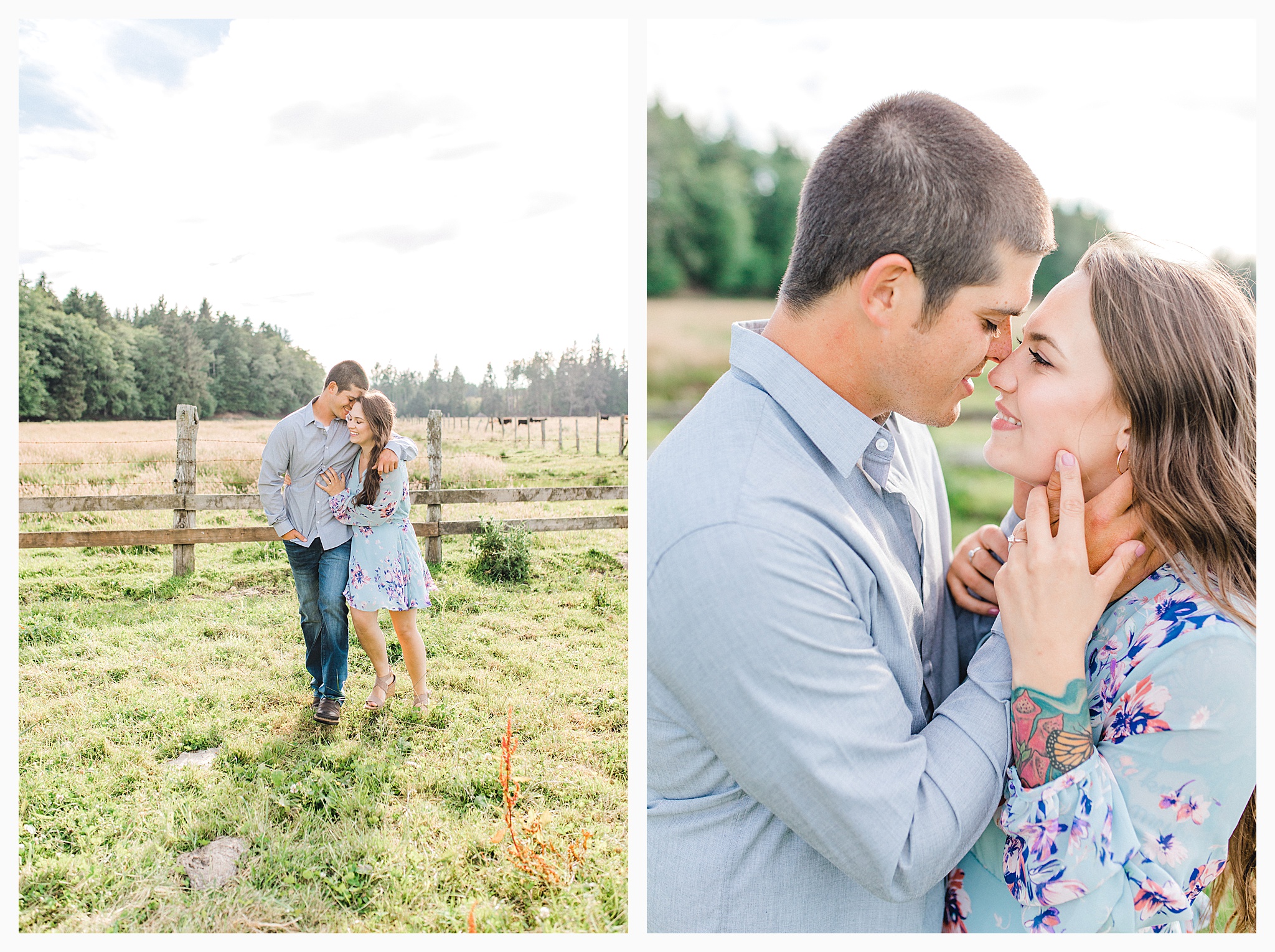 Beautiful evening engagement session on Rose Ranch, Emma Rose Company Seattle and Portland light and airy wedding and portrait photography, what to wear for pictures_0018.jpg