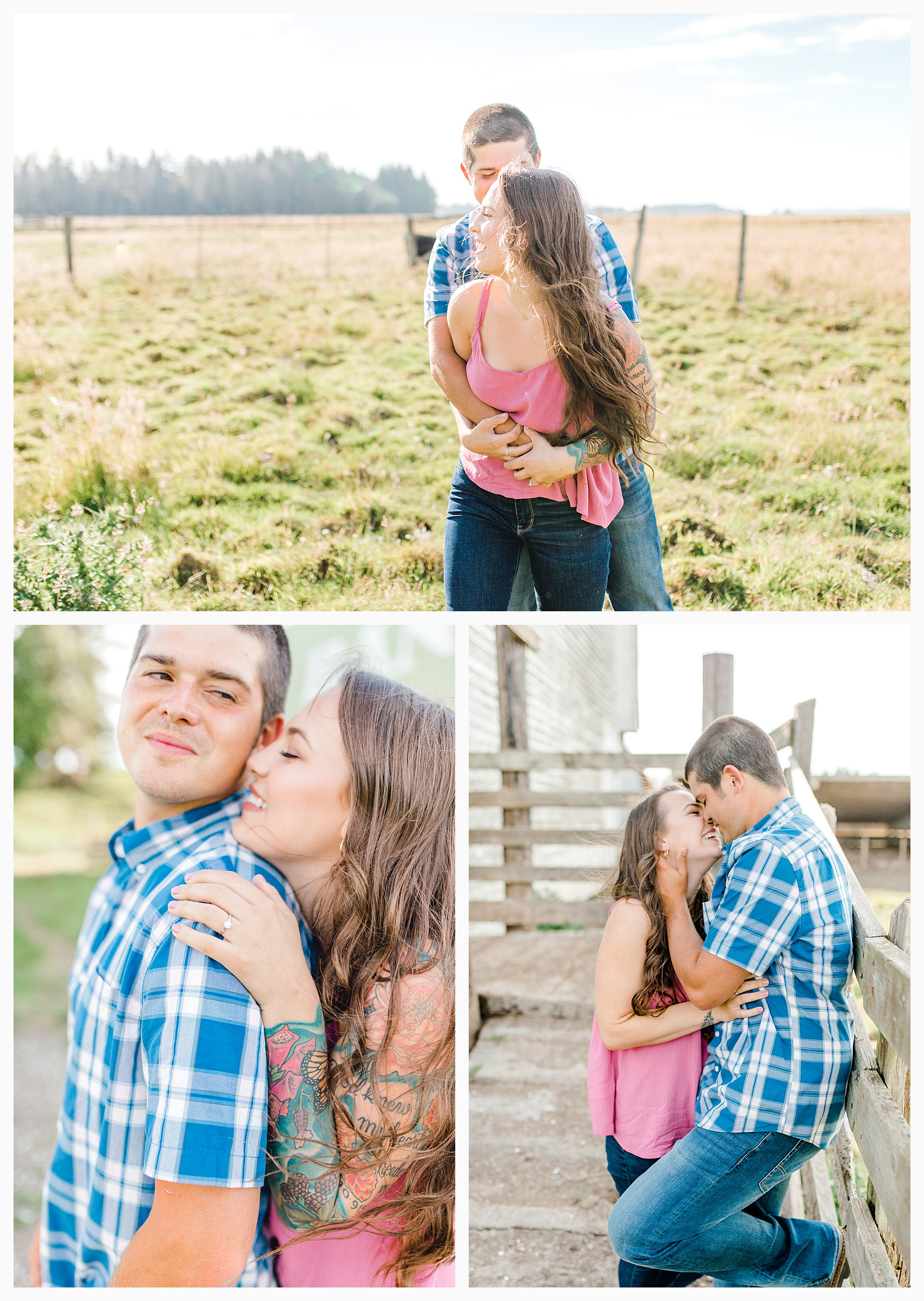 Beautiful evening engagement session on Rose Ranch, Emma Rose Company Seattle and Portland light and airy wedding and portrait photography, what to wear for pictures_0007.jpg