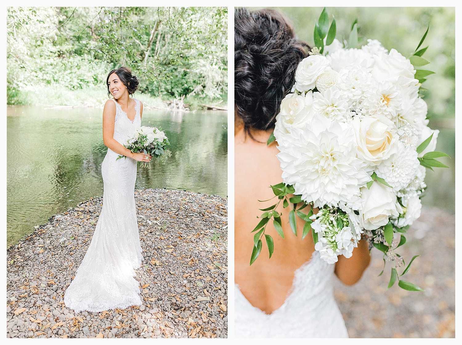 This beautiful lush green Pacific Northwest intimate wedding was a dream, photographed by Emma Rose Company.  From the gorgeous florals by Rhodesia Floral to the succulents and cute wood signs throughout, you will feel inspired._0027.jpg