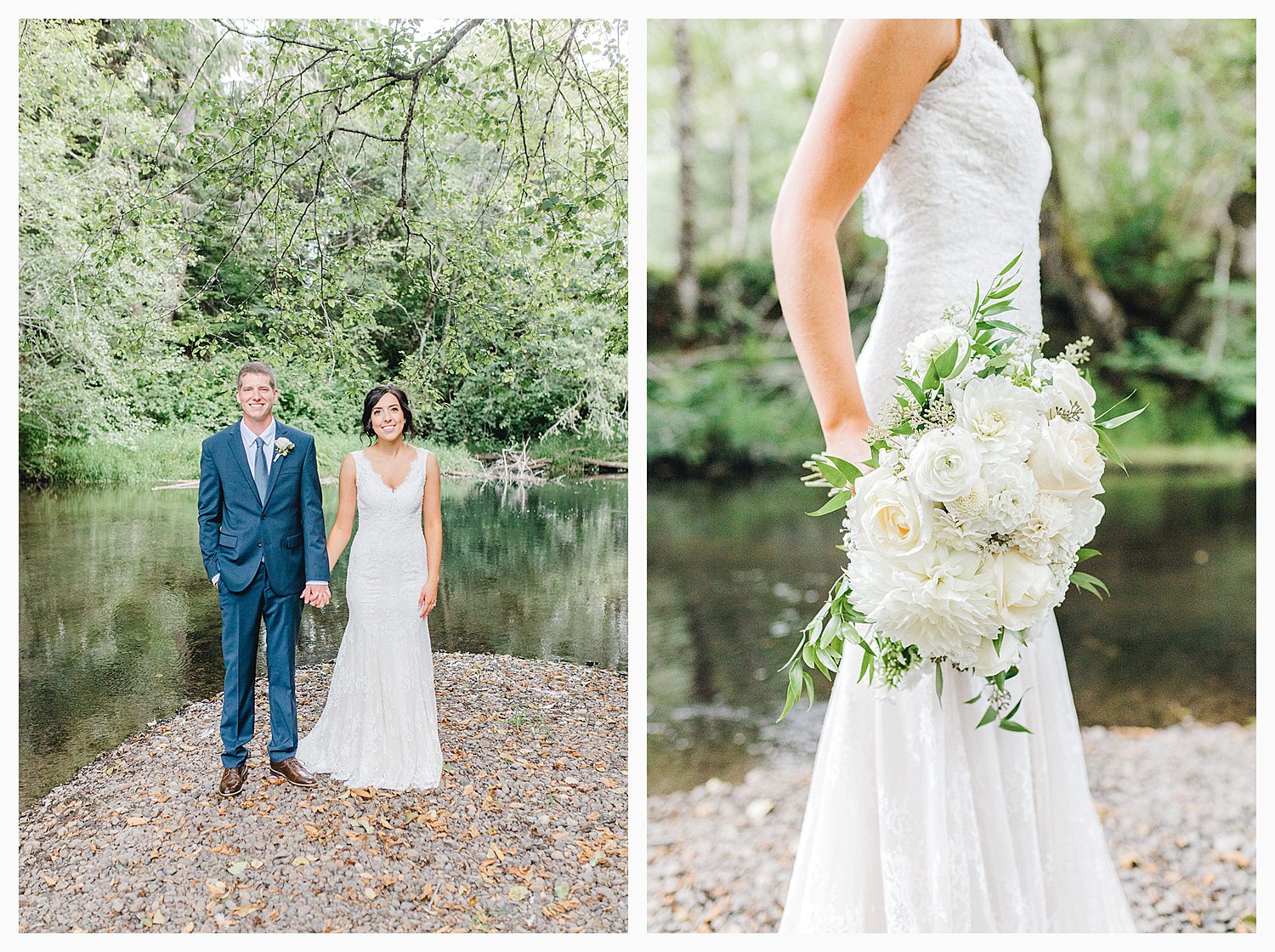 This beautiful lush green Pacific Northwest intimate wedding was a dream, photographed by Emma Rose Company.  From the gorgeous florals by Rhodesia Floral to the succulents and cute wood signs throughout, you will feel inspired._0029.jpg