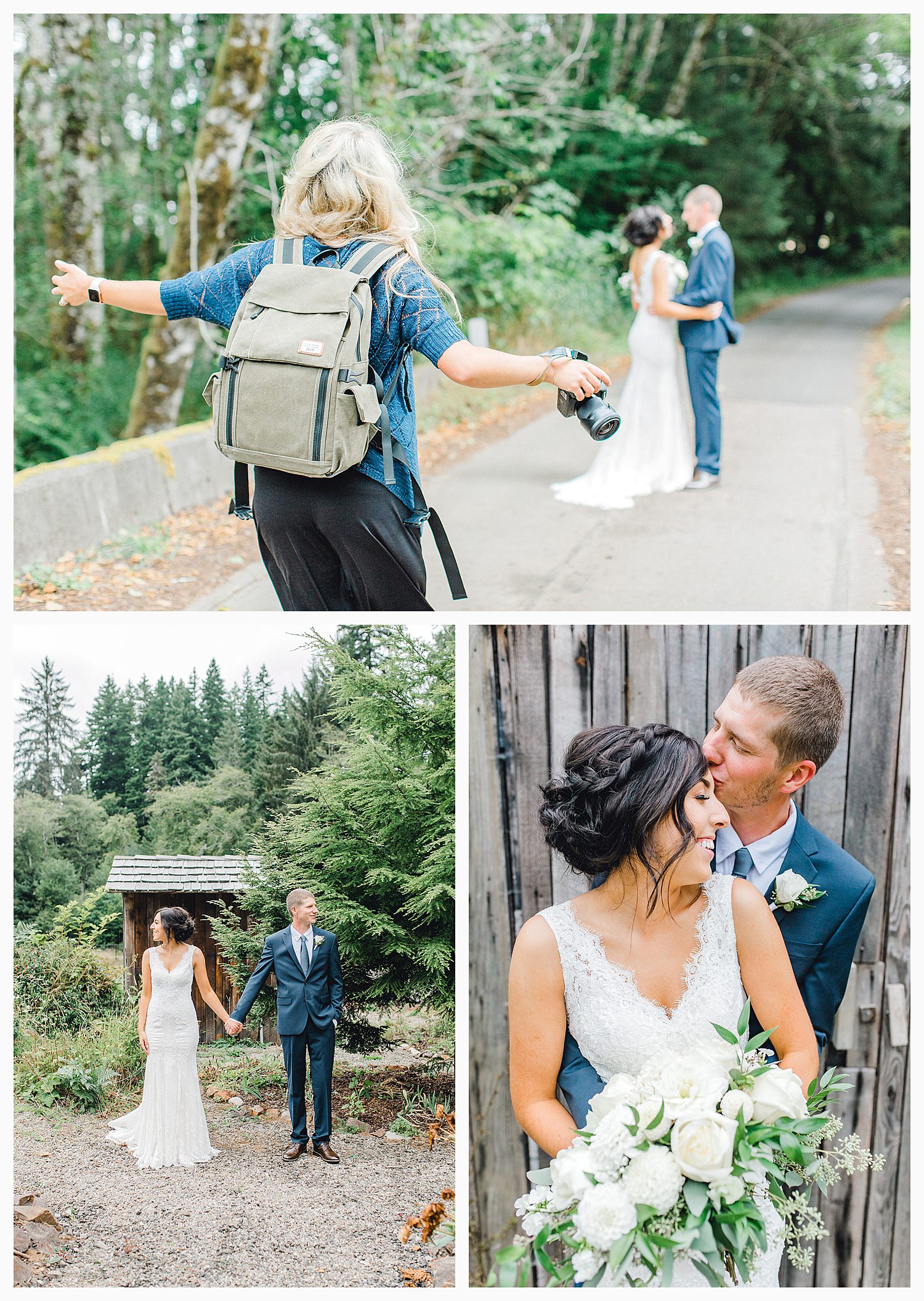 This beautiful lush green Pacific Northwest intimate wedding was a dream, photographed by Emma Rose Company.  From the gorgeous florals by Rhodesia Floral to the succulents and cute wood signs throughout, you will feel inspired._0032.jpg
