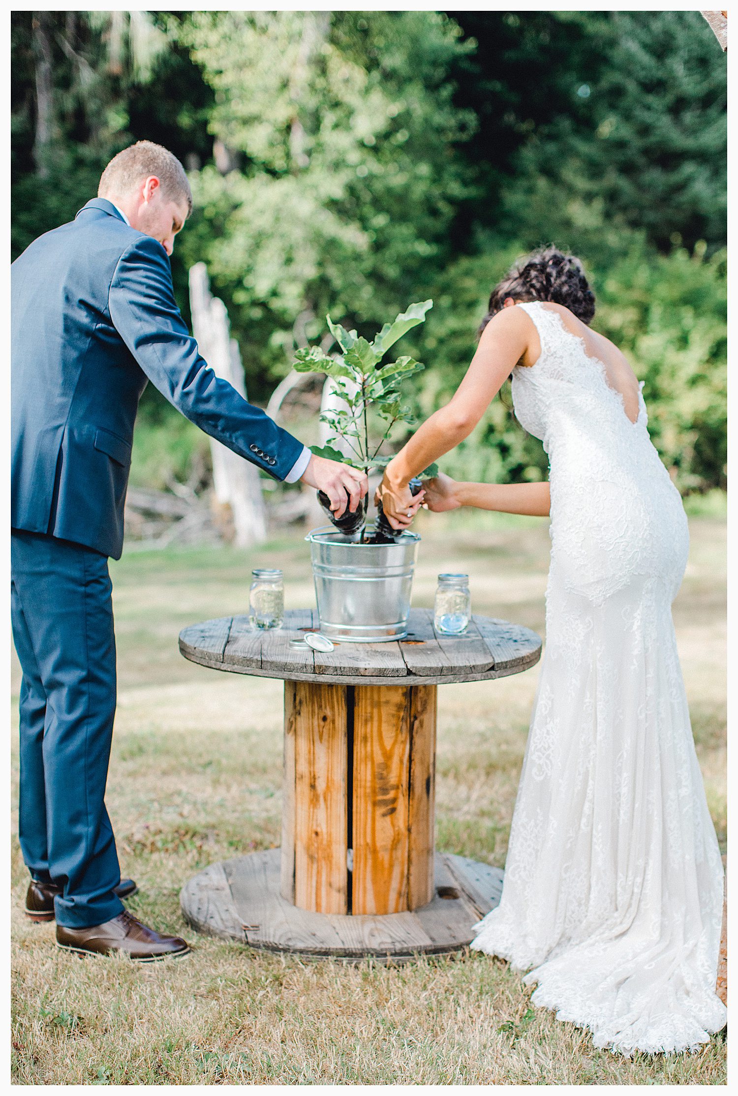 This beautiful lush green Pacific Northwest intimate wedding was a dream, photographed by Emma Rose Company.  From the gorgeous florals by Rhodesia Floral to the succulents and cute wood signs throughout, you will feel inspired._0058.jpg