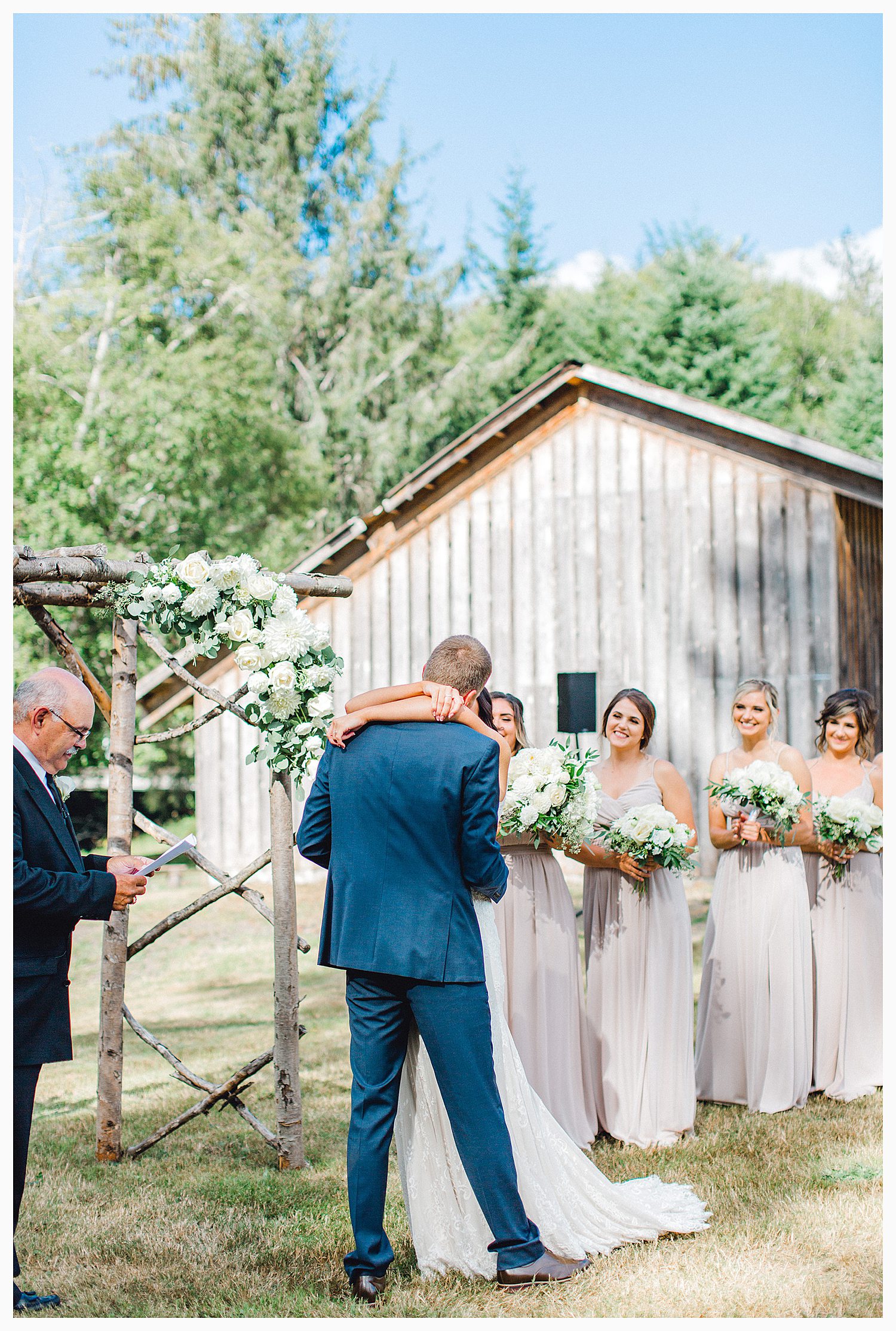 This beautiful lush green Pacific Northwest intimate wedding was a dream, photographed by Emma Rose Company.  From the gorgeous florals by Rhodesia Floral to the succulents and cute wood signs throughout, you will feel inspired._0061.jpg