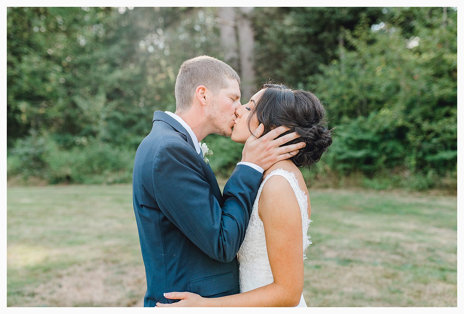 This beautiful lush green Pacific Northwest intimate wedding was a dream, photographed by Emma Rose Company.  From the gorgeous florals by Rhodesia Floral to the succulents and cute wood signs throughout, you will feel inspired._0067.jpg