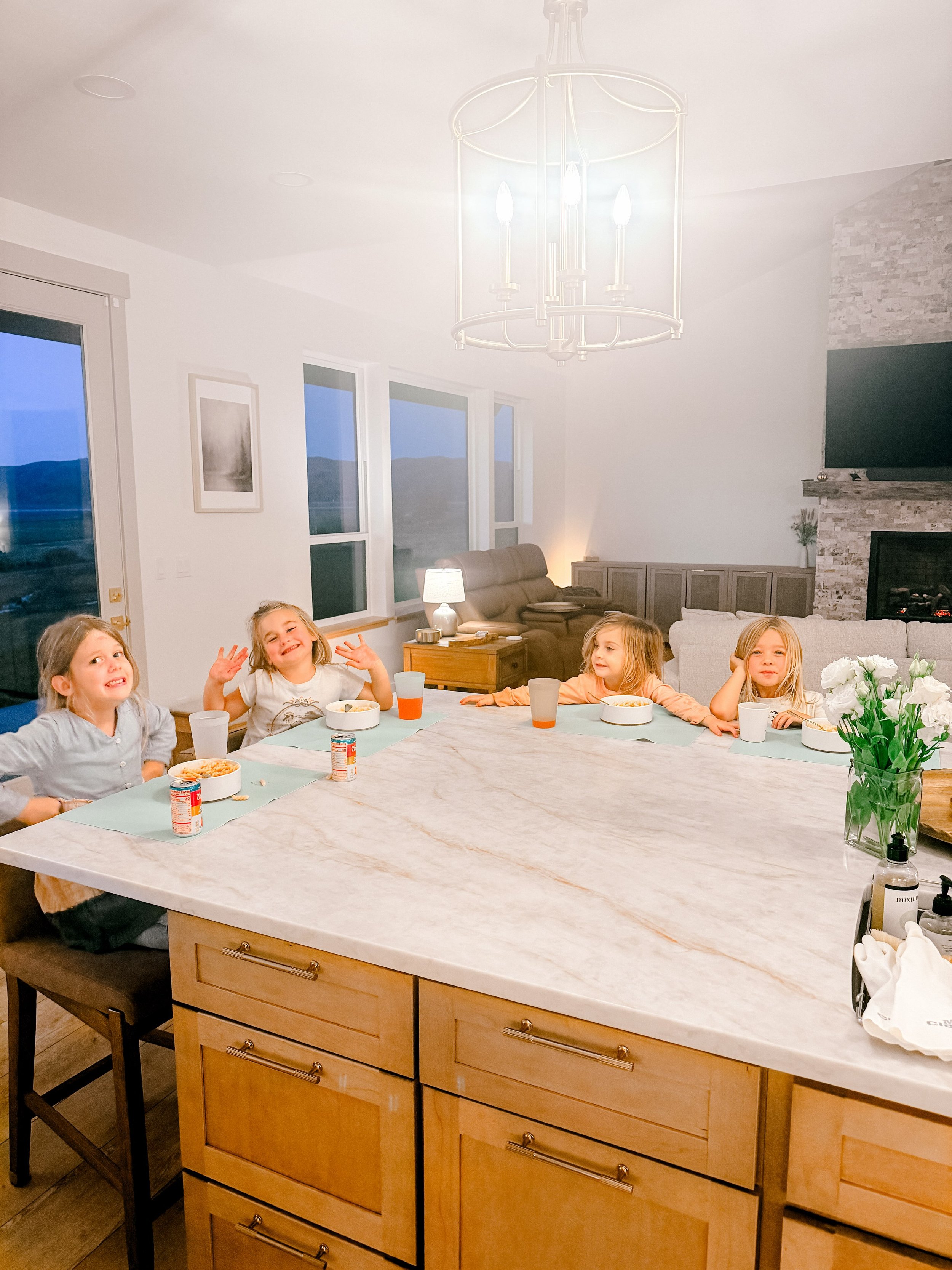 Yesterday I came home to four little girls jumping on the trampoline. Apparently the dads had decided to have a little get-together, and before long everyone was gathered around the kitchen island for dinner.

These are the moments I dreamed about wh