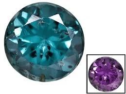 Blue in daylight, purple under artificial light