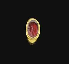 Egyptian garnet ring