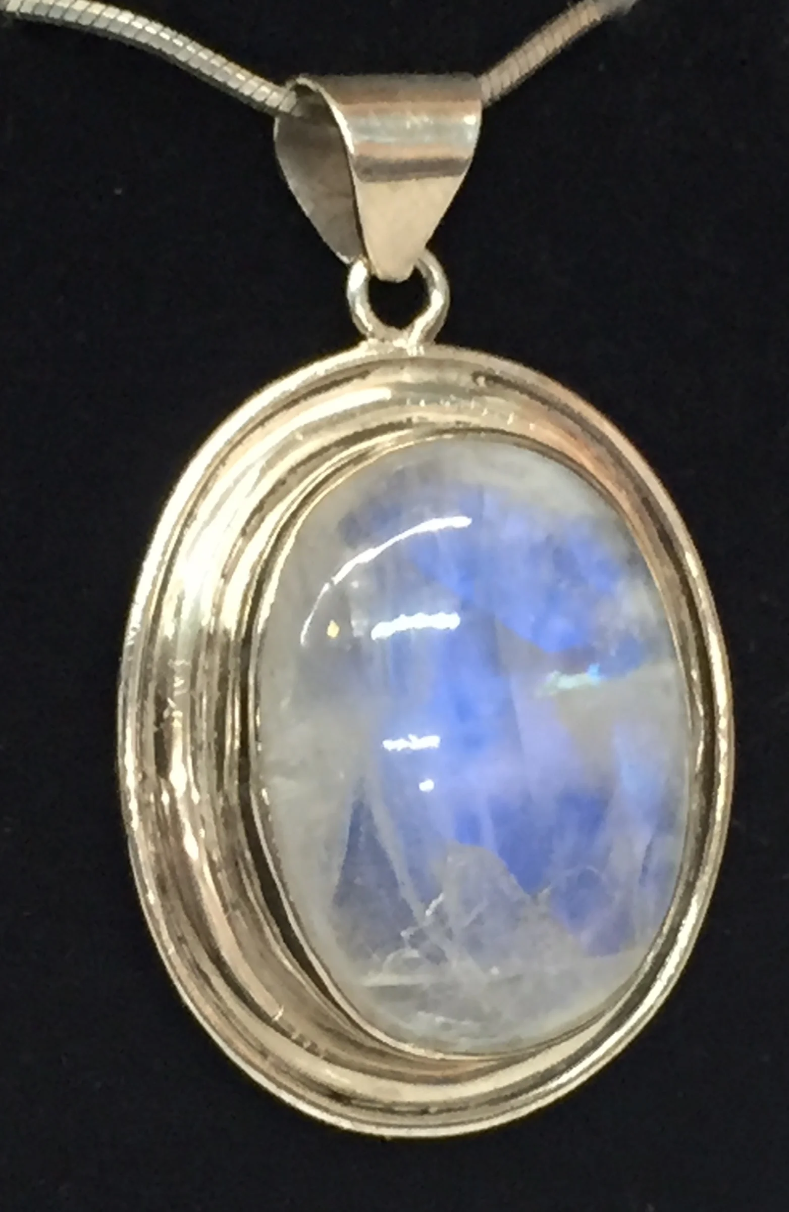 One of our Moonstone pendants in Sterling Silver